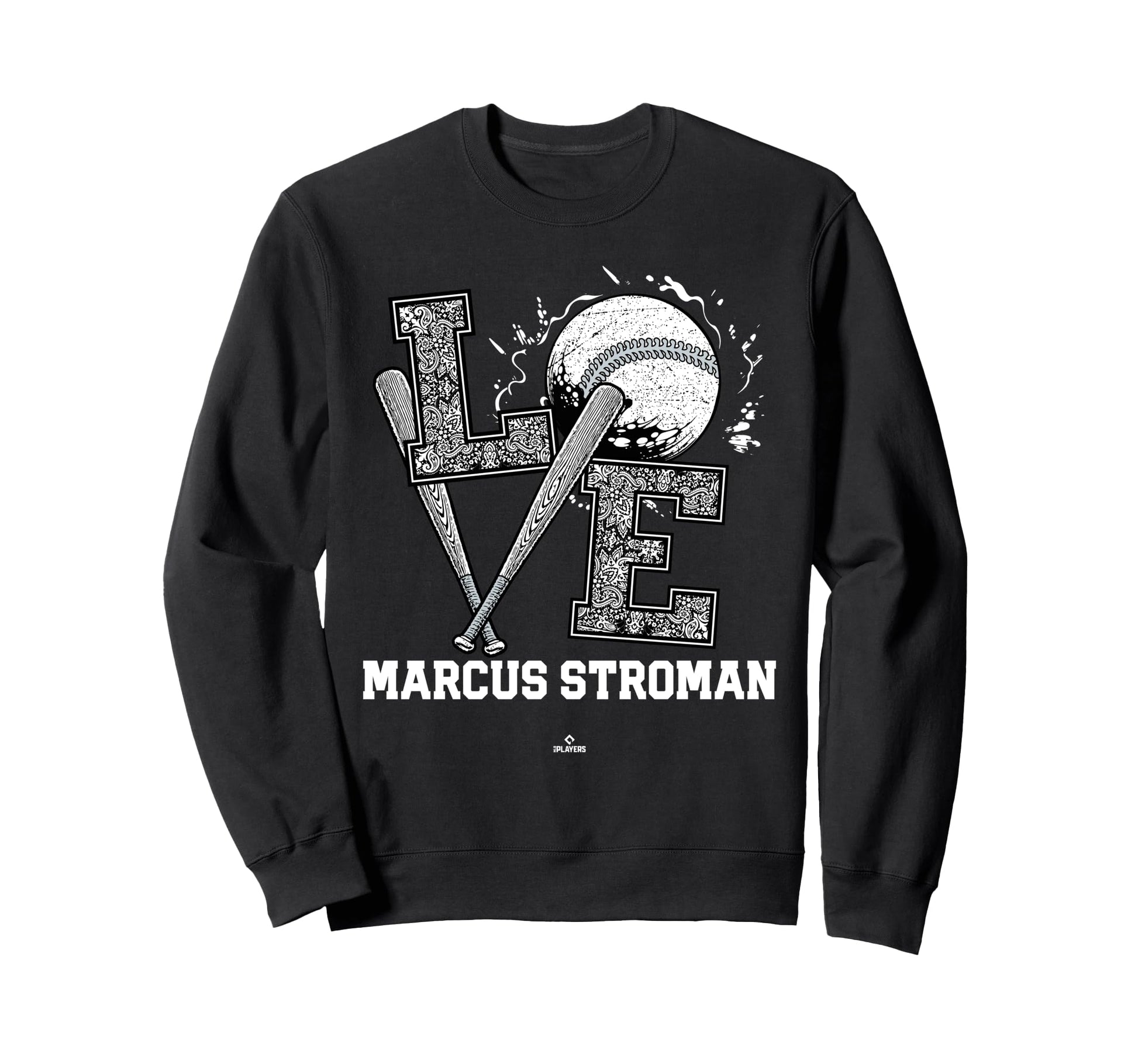 Distressed Baseball Love Marcus Sweatshirt - Novelty Apparel for Adults - T-Shirt, Sweatshirt, Hoodie