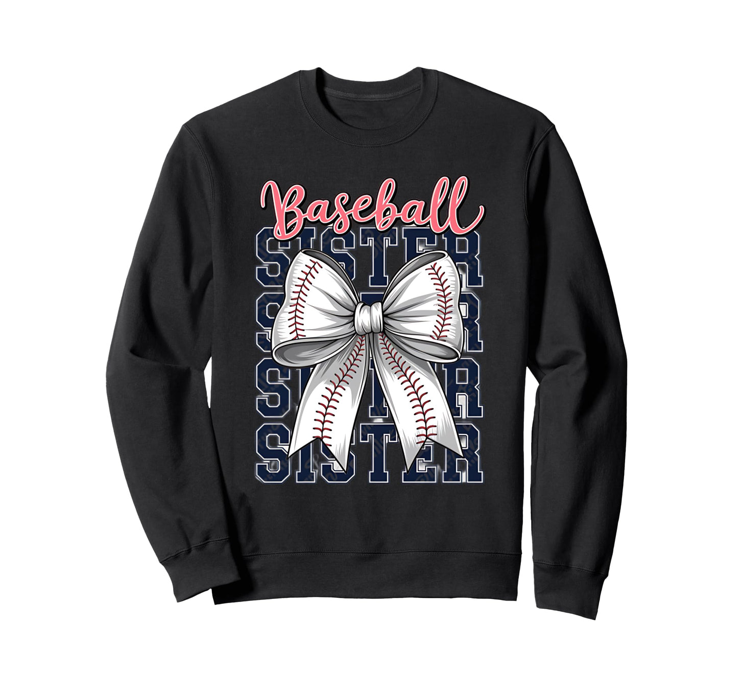 Baseball Sister Coquette Bow Sweatshirt - Streetwear Style Men Women - T-Shirt, Sweatshirt, Hoodie