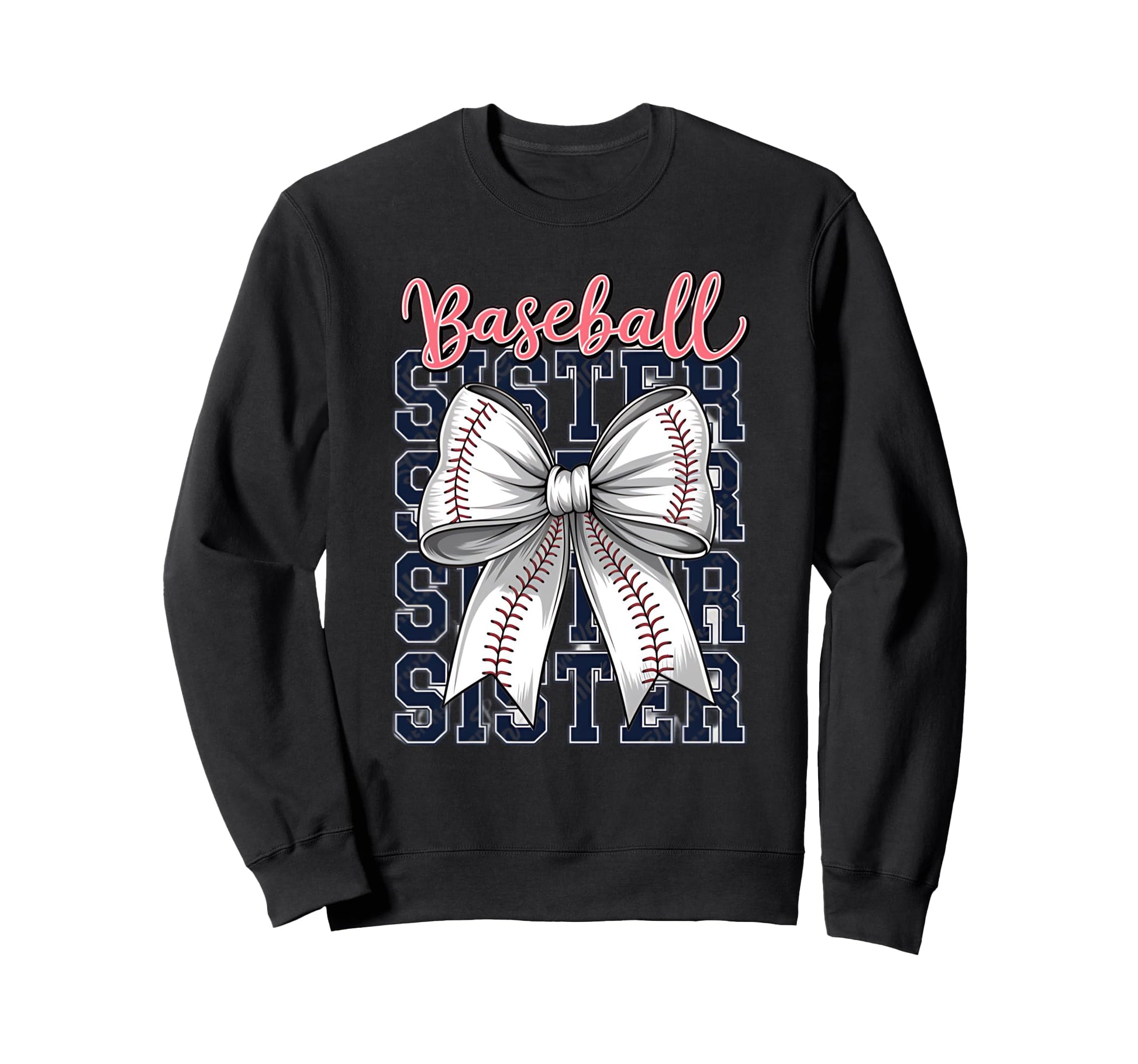 Baseball Sister Coquette Bow Sweatshirt - Streetwear Style Men Women - T-Shirt, Sweatshirt, Hoodie