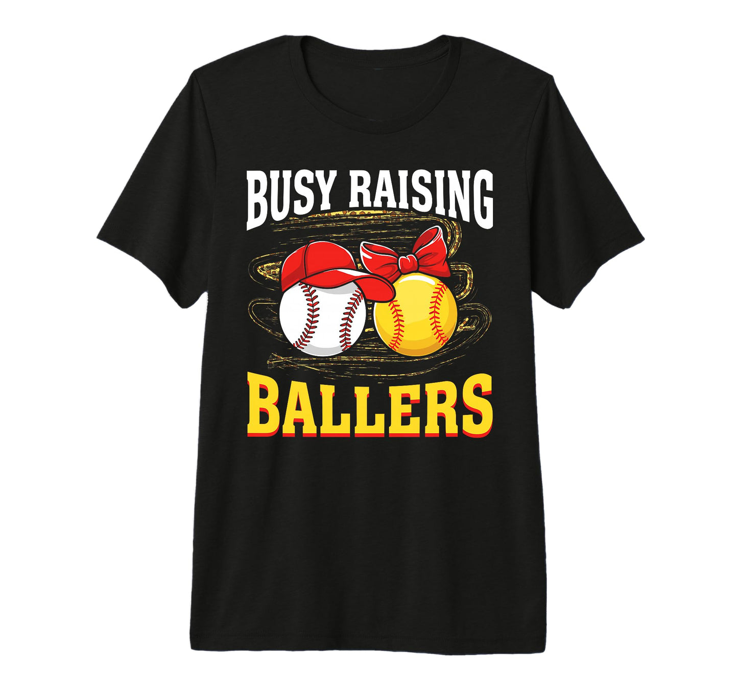 Busy Raising Ballers Baseball T-Shirt - Custom Art Print Men Women - T-Shirt, Sweatshirt, Hoodie