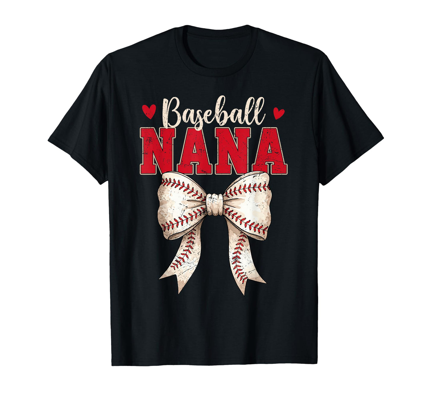 Baseball Nana Coquette Bow Game Day T-Shirt - Novelty Apparel Men Women - T-Shirt, Sweatshirt, Hoodie
