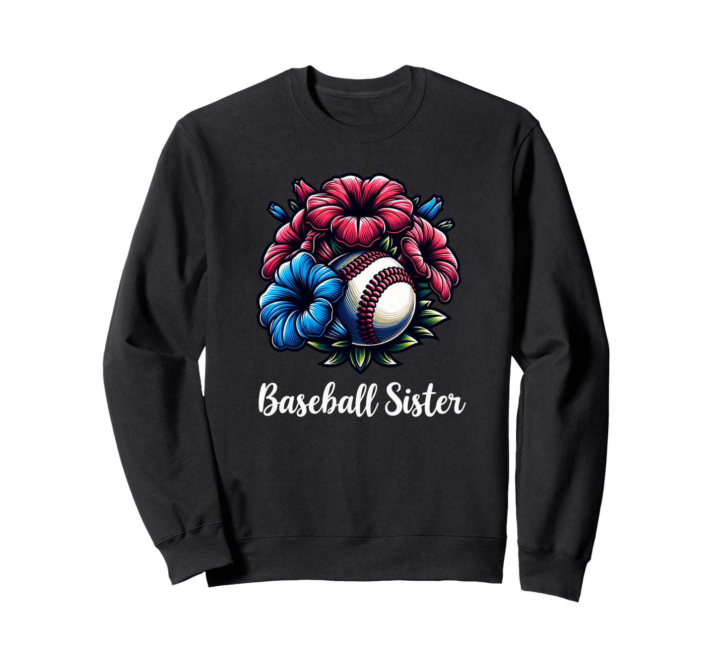 Baseball Flowers Coquette Floral Sweatshirt - Streetwear Style for Adults - T-Shirt, Sweatshirt, Hoodie