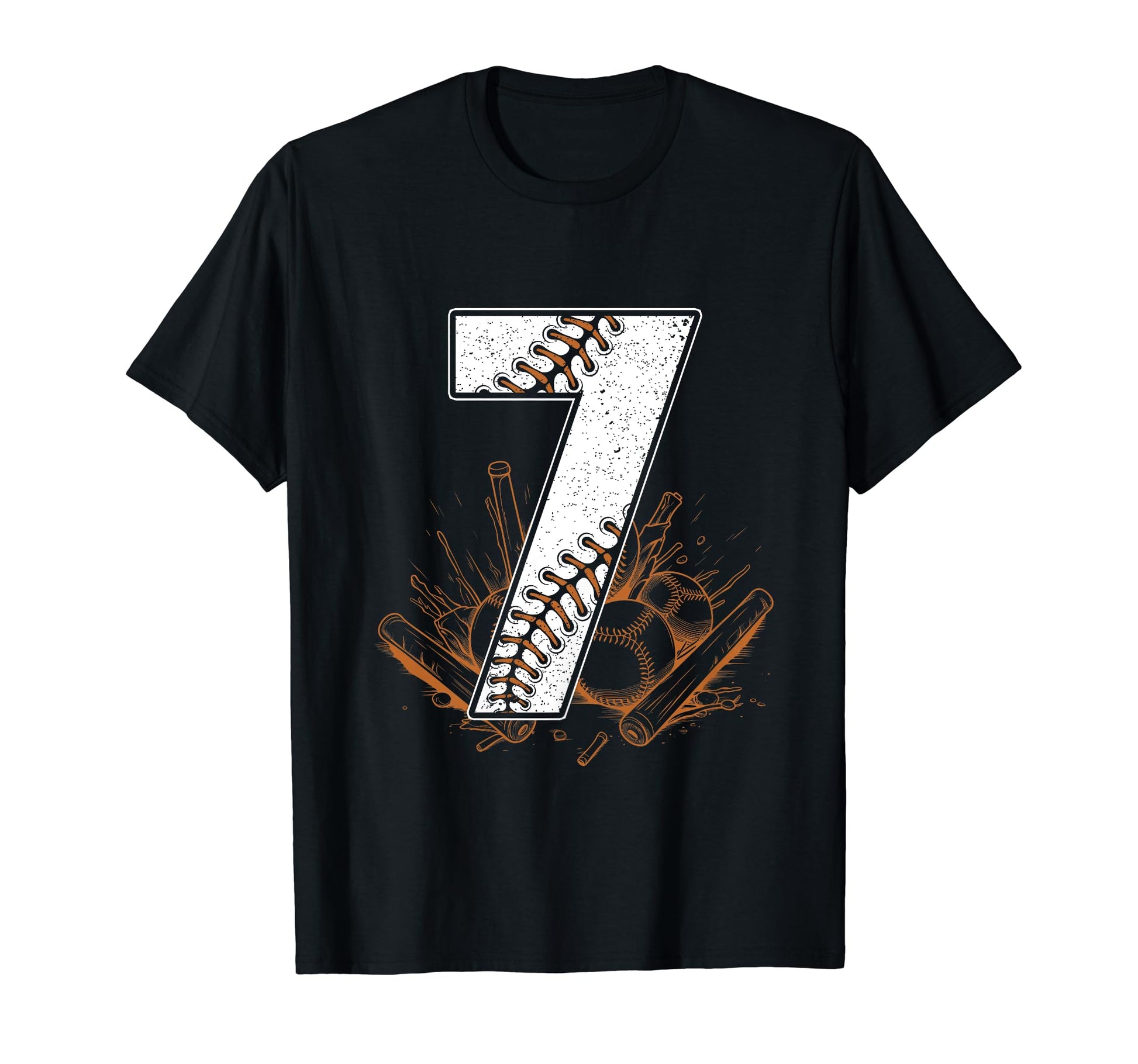 Baseball Birthday 7Th Birthday T-Shirt - Casual Everyday Wear Men Women - T-Shirt, Sweatshirt, Hoodie