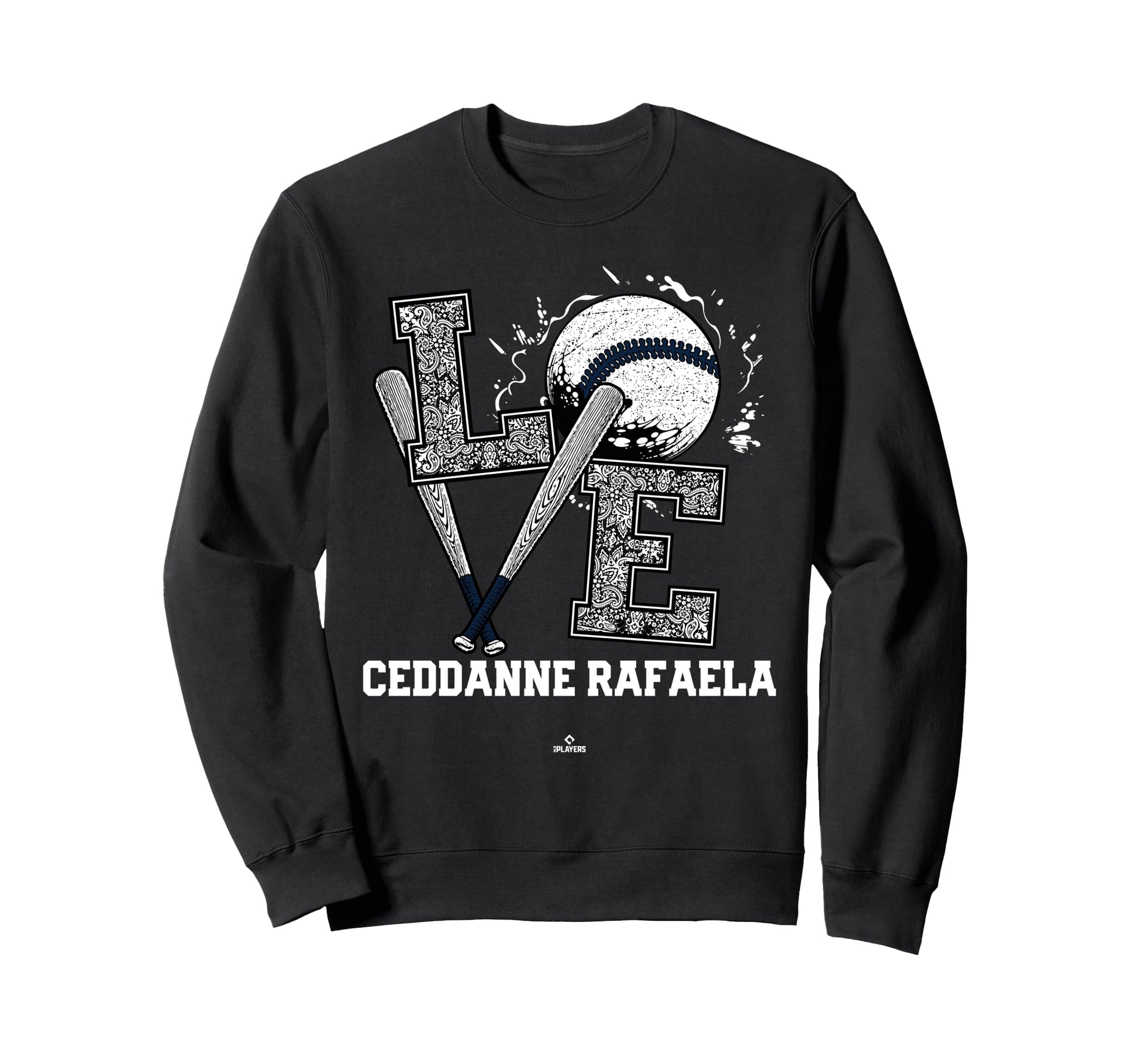 Distressed Baseball Love Ceddanne Sweatshirt - Trendy Graphic Men Women - T-Shirt, Sweatshirt, Hoodie