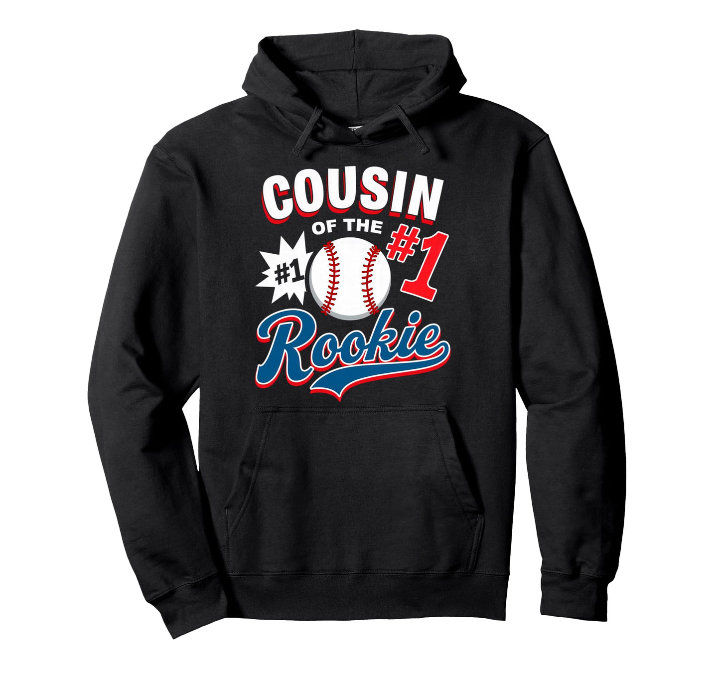 Cousin Rookie 1St Birthday Baseball Hoodie - Aesthetic Graphic for Adults - T-Shirt, Sweatshirt, Hoodie