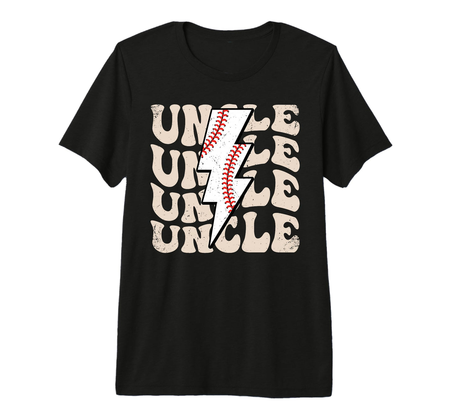 Lightning Groovy Proud Baseball Uncle T-Shirt - Custom Art Print Men Women - T-Shirt, Sweatshirt, Hoodie