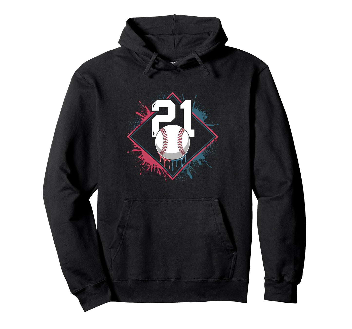 Baseball Drip 21Th Birthday Party 21 Hoodie - Fun Novelty Design Unisex - T-Shirt, Sweatshirt, Hoodie