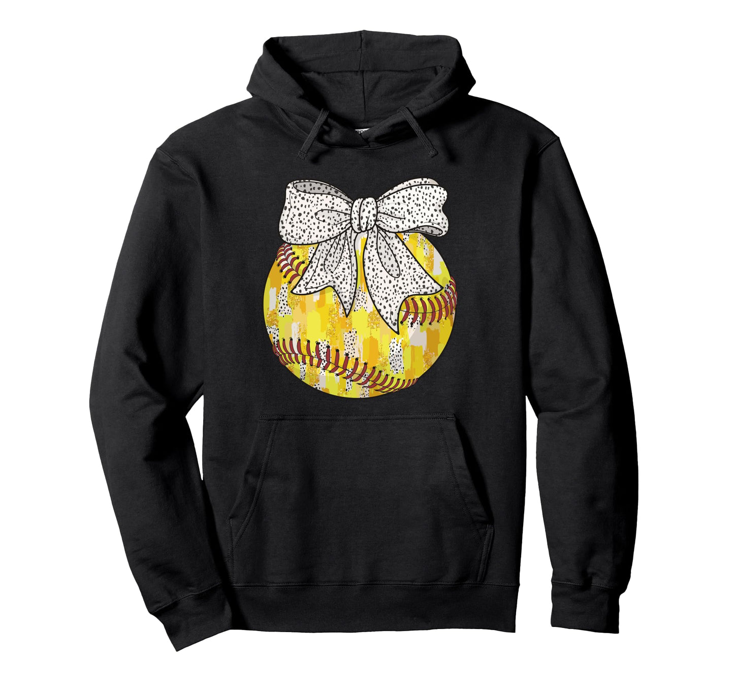 Funny Softball Coquette Bow Baseball Hoodie - Streetwear Style for Adults - T-Shirt, Sweatshirt, Hoodie
