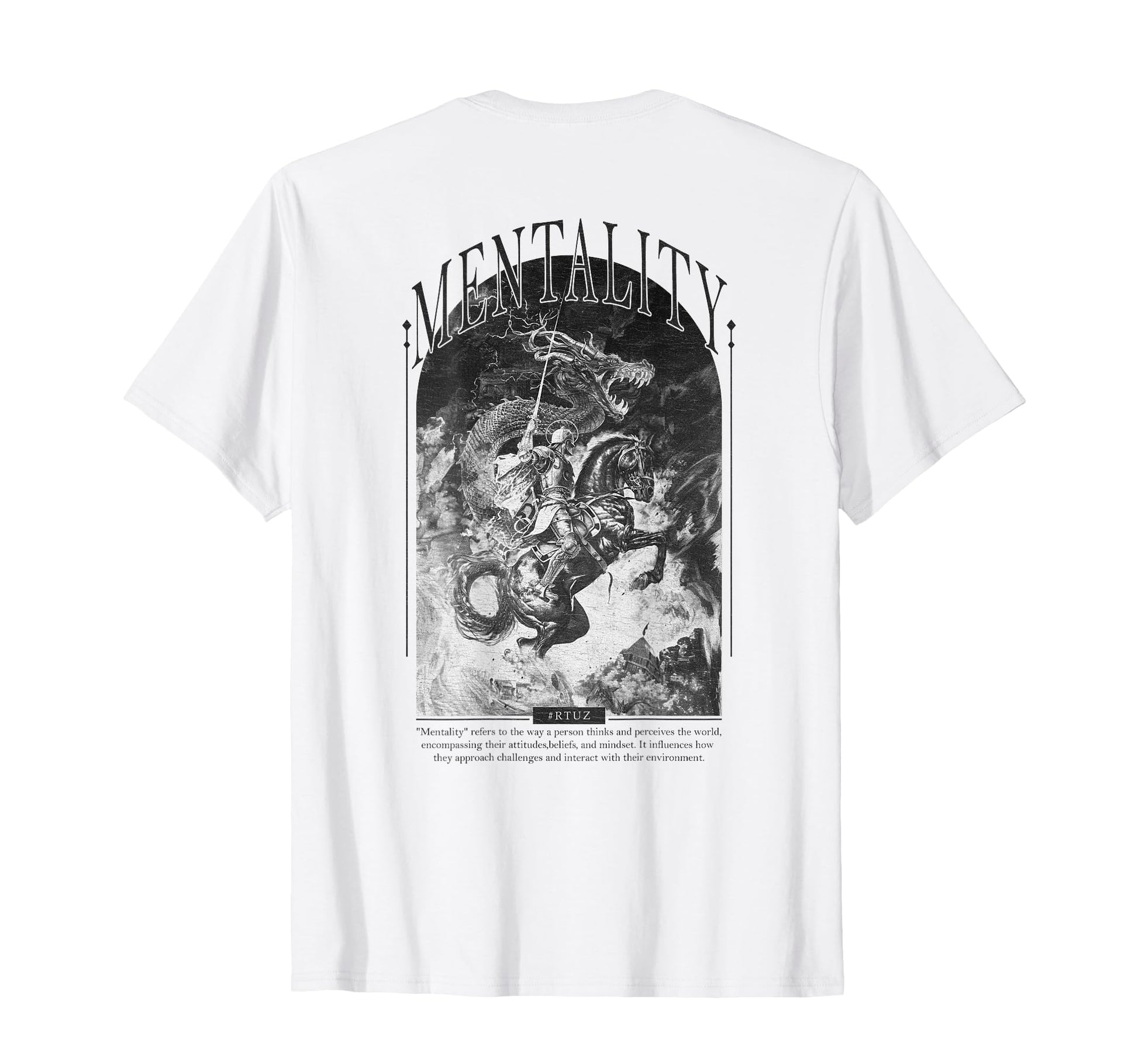 Hip Hop Hipster Edgy Urban Y2K Back T-Shirt - Custom Art Print Men Women - T-Shirt, Sweatshirt, Hoodie