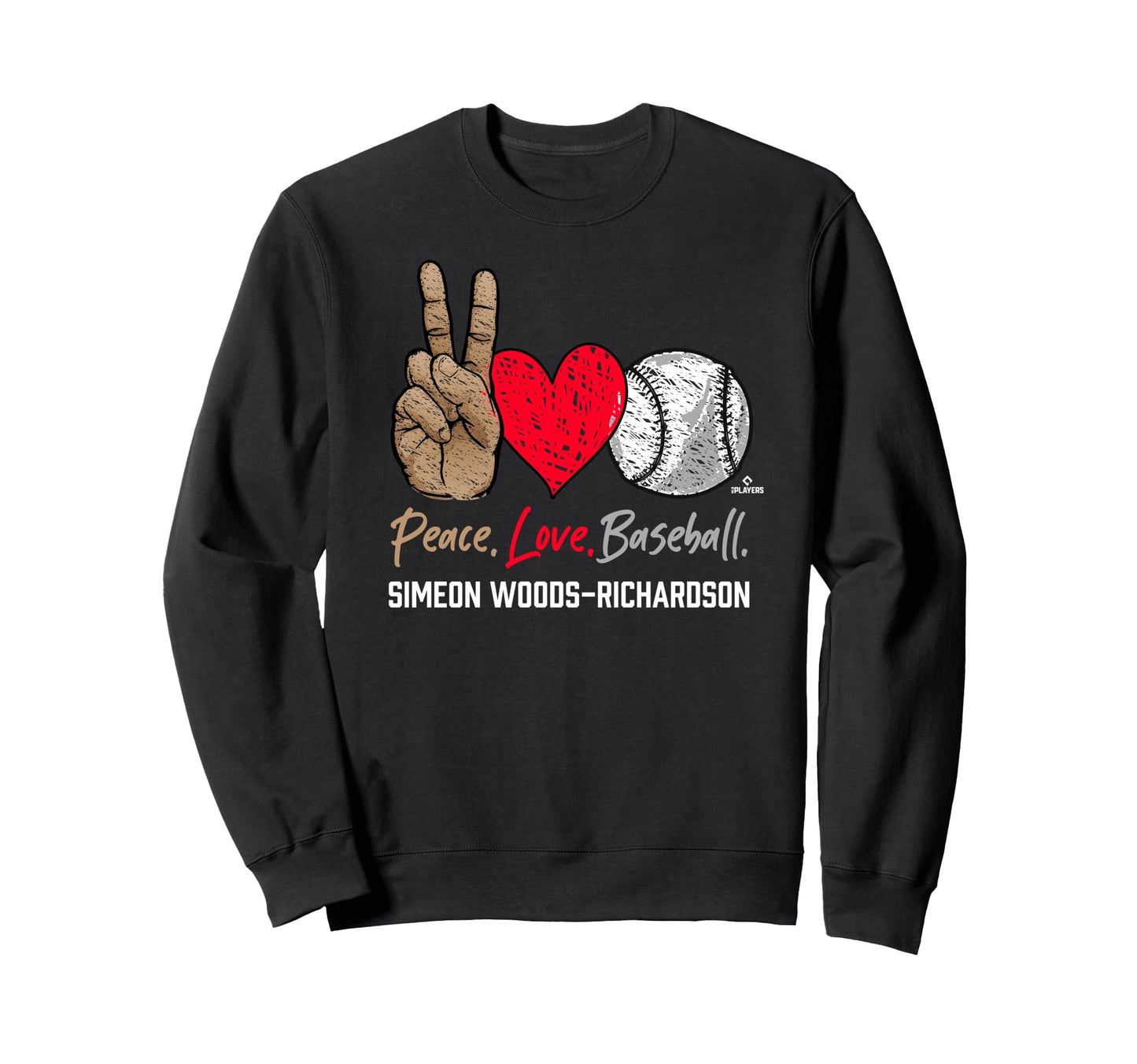 Peace Love Simeon Woods Sweatshirt - Aesthetic Graphic Men Women - T-Shirt, Sweatshirt, Hoodie