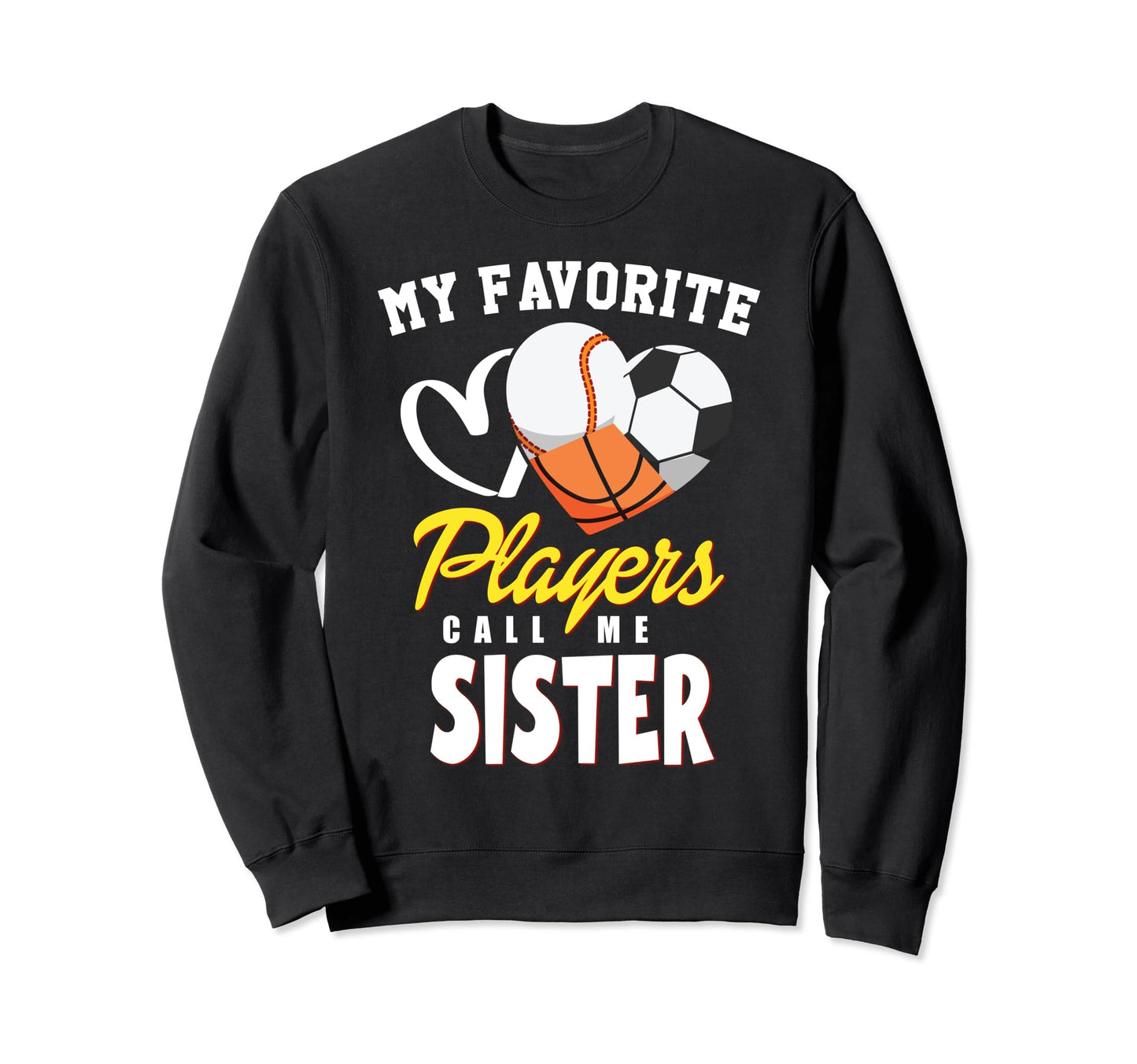 My Favorite Players Baseball Soccer Sweatshirt - Trendy Graphic for Adults - T-Shirt, Sweatshirt, Hoodie
