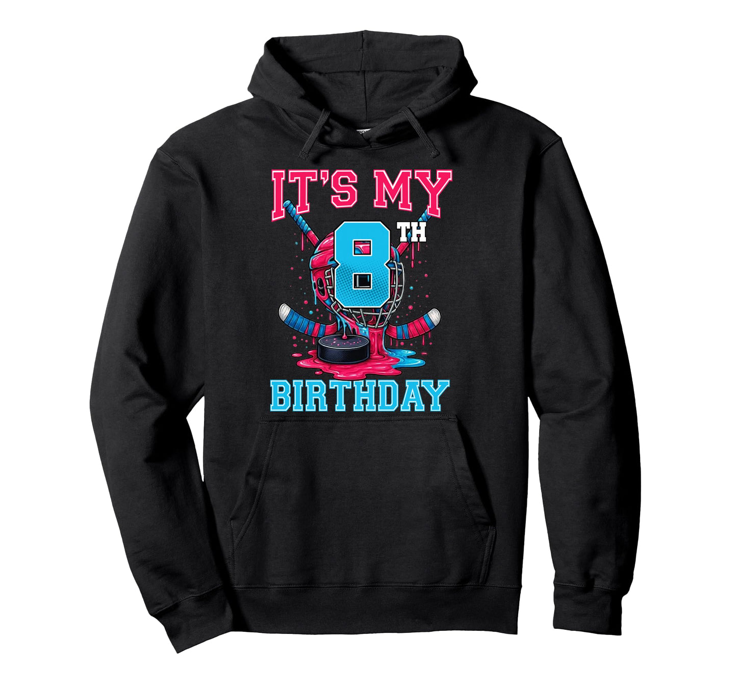 Its My 8Th Birthday Hockey 8 Year Old Hoodie - Streetwear Style for Adults - T-Shirt, Sweatshirt, Hoodie