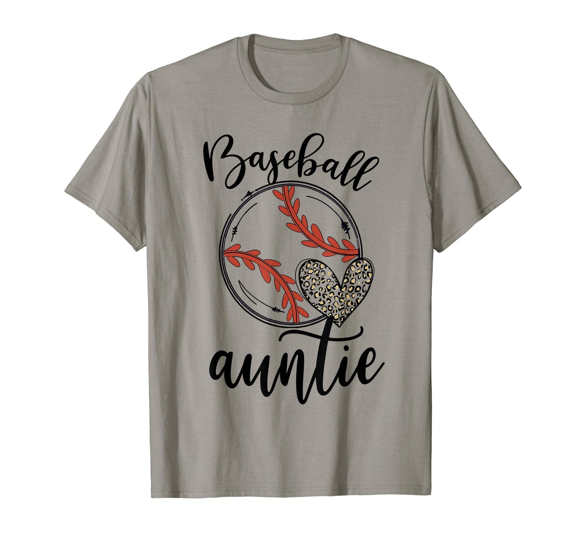 Baseball Auntie Leopard Funny Baseball T-Shirt - Novelty Apparel Men Women - T-Shirt, Sweatshirt, Hoodie