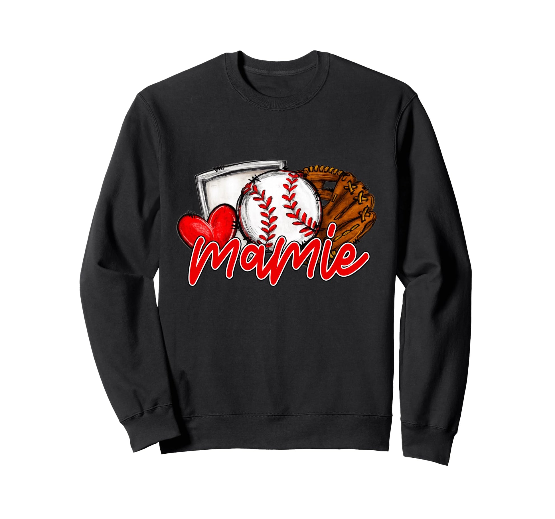 Baseball Mamie Family Matching Sweatshirt - Unique Graphic Men Women - T-Shirt, Sweatshirt, Hoodie