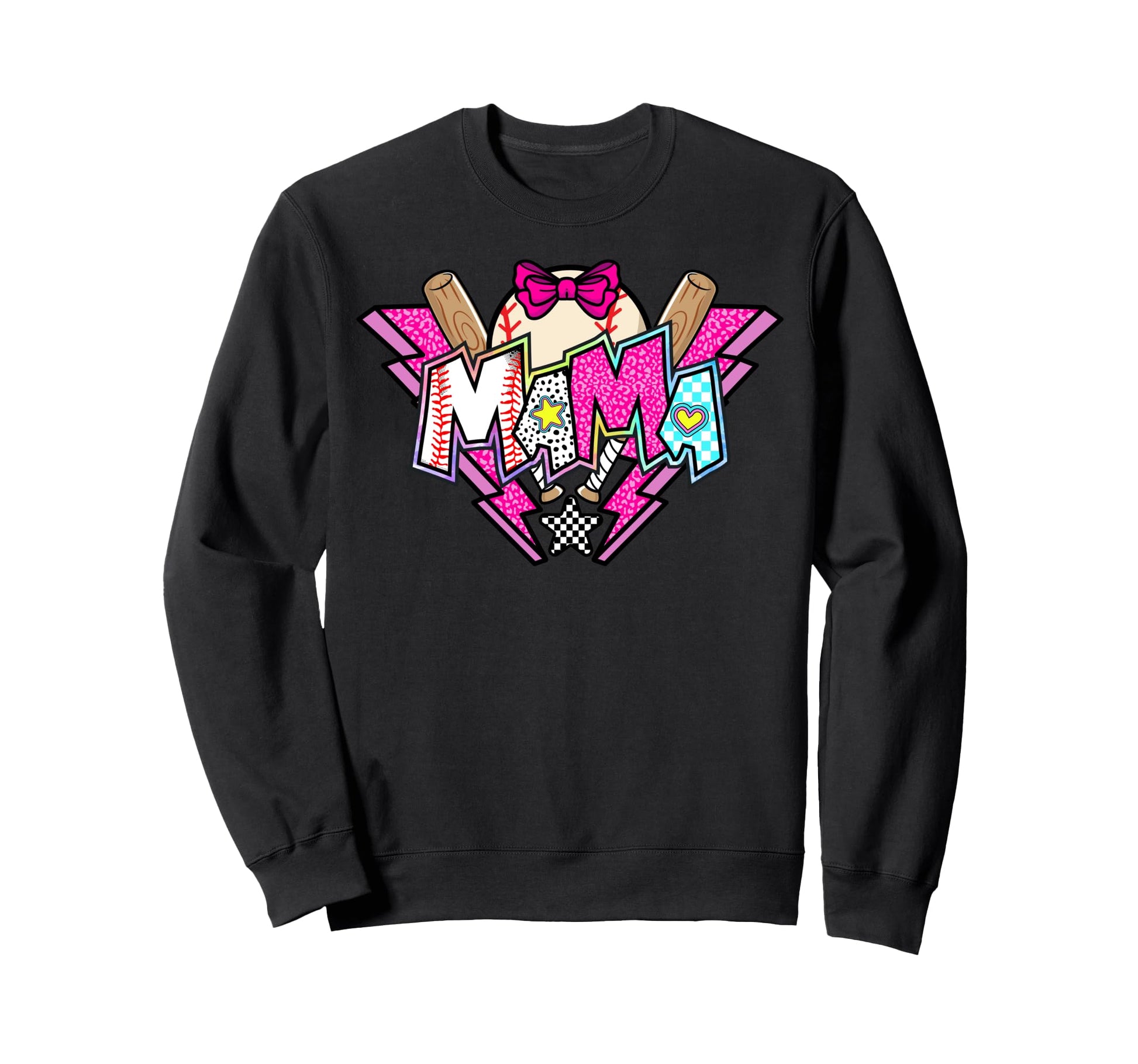 Baseball Mama Coquette Bow Mothers Day Sweatshirt - Novelty Apparel Unisex - T-Shirt, Sweatshirt, Hoodie