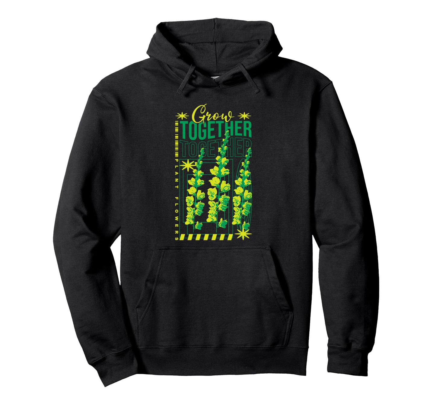 Y2K Grow Together Bold Urban Graffiti Hoodie - Graphic Print Men Women - T-Shirt, Sweatshirt, Hoodie