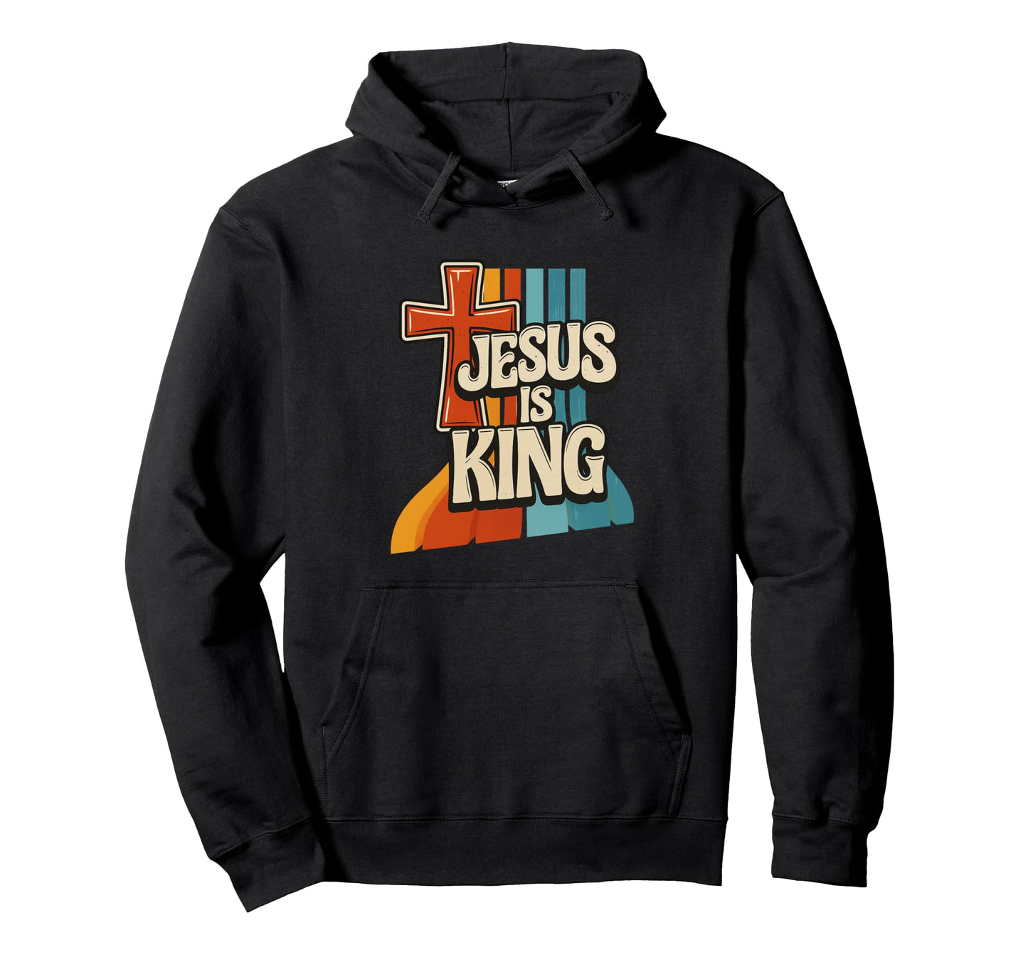 Jesus Is King Racing Stripes Cross Hoodie - Streetwear Style Men Women - T-Shirt, Sweatshirt, Hoodie