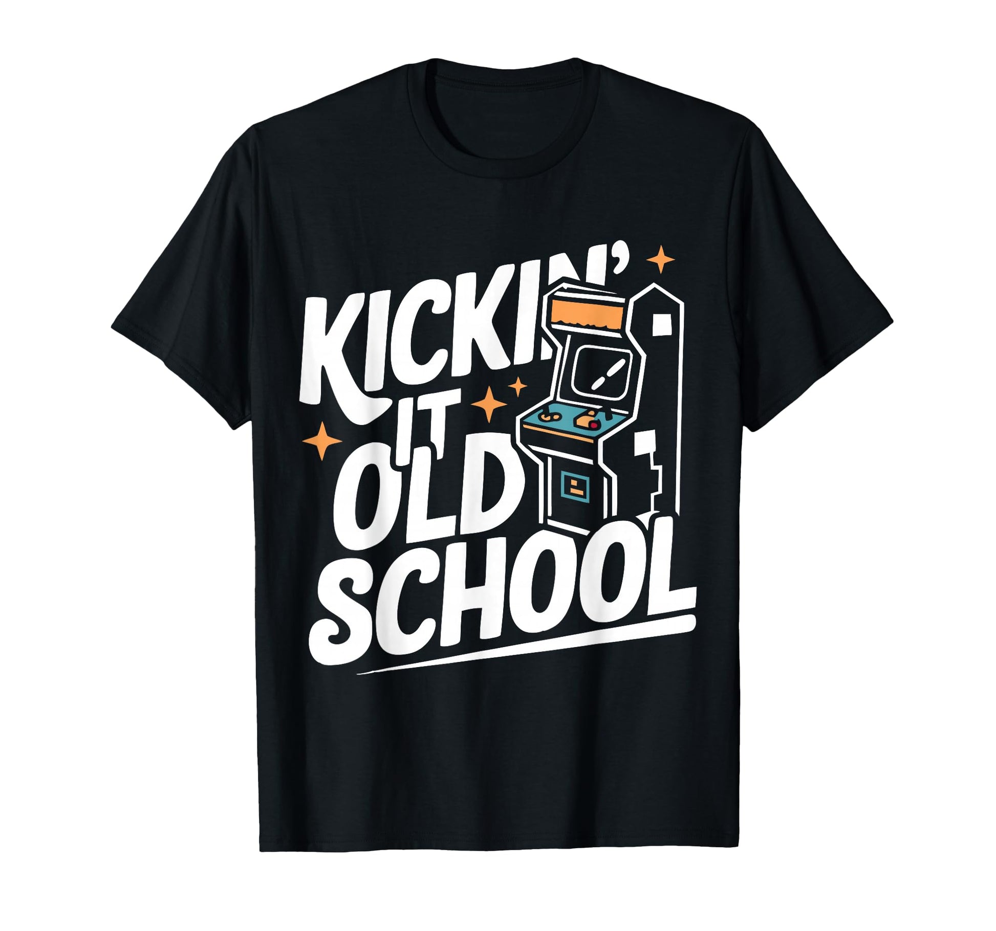 Arcade Kickin It Old School Gaming T-Shirt - Custom Art Print for Adults - T-Shirt, Sweatshirt, Hoodie