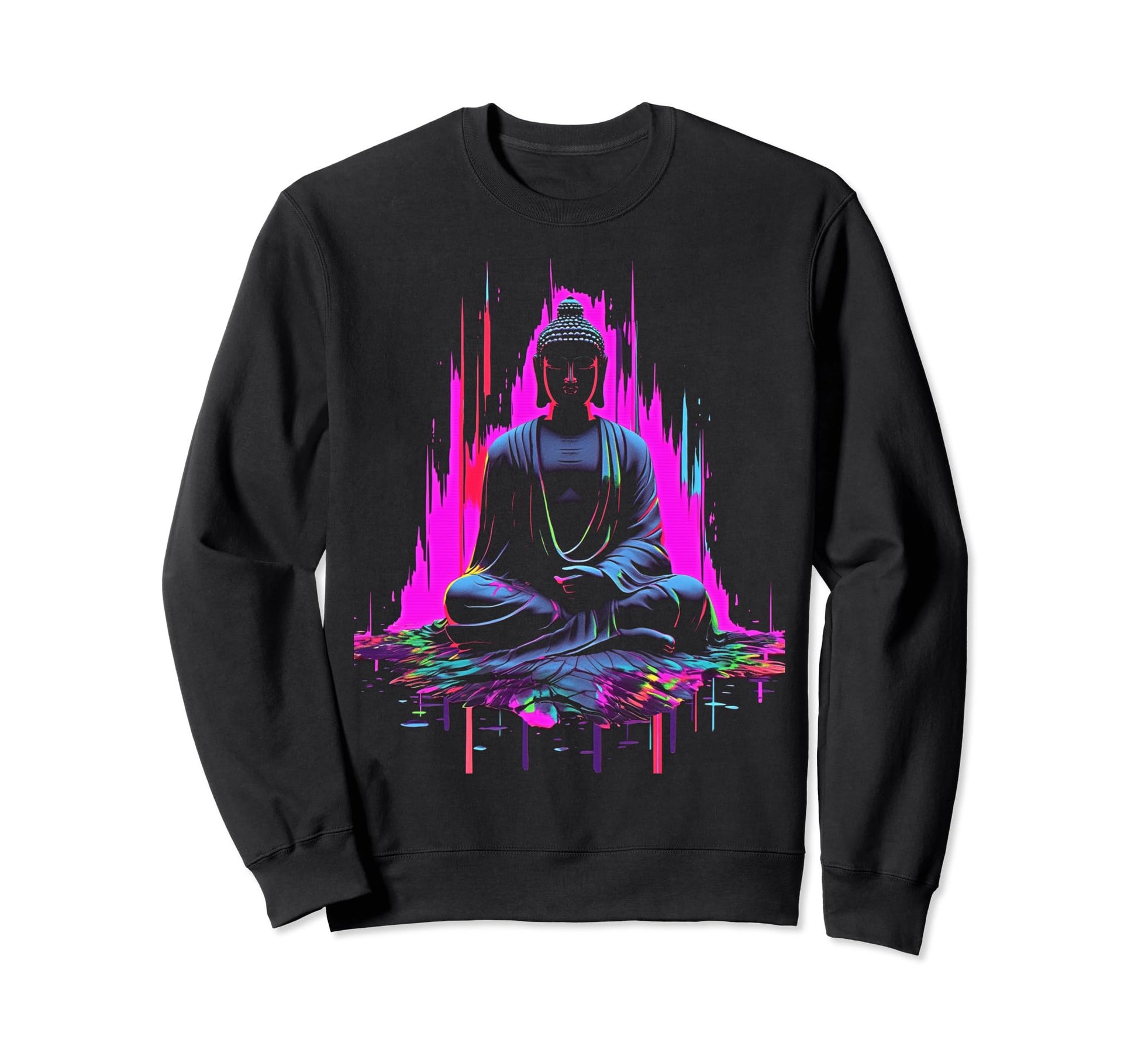 Vaporwave Buddha 80S Synthwave 10 Sweatshirt - Custom Art Print Unisex - T-Shirt, Sweatshirt, Hoodie