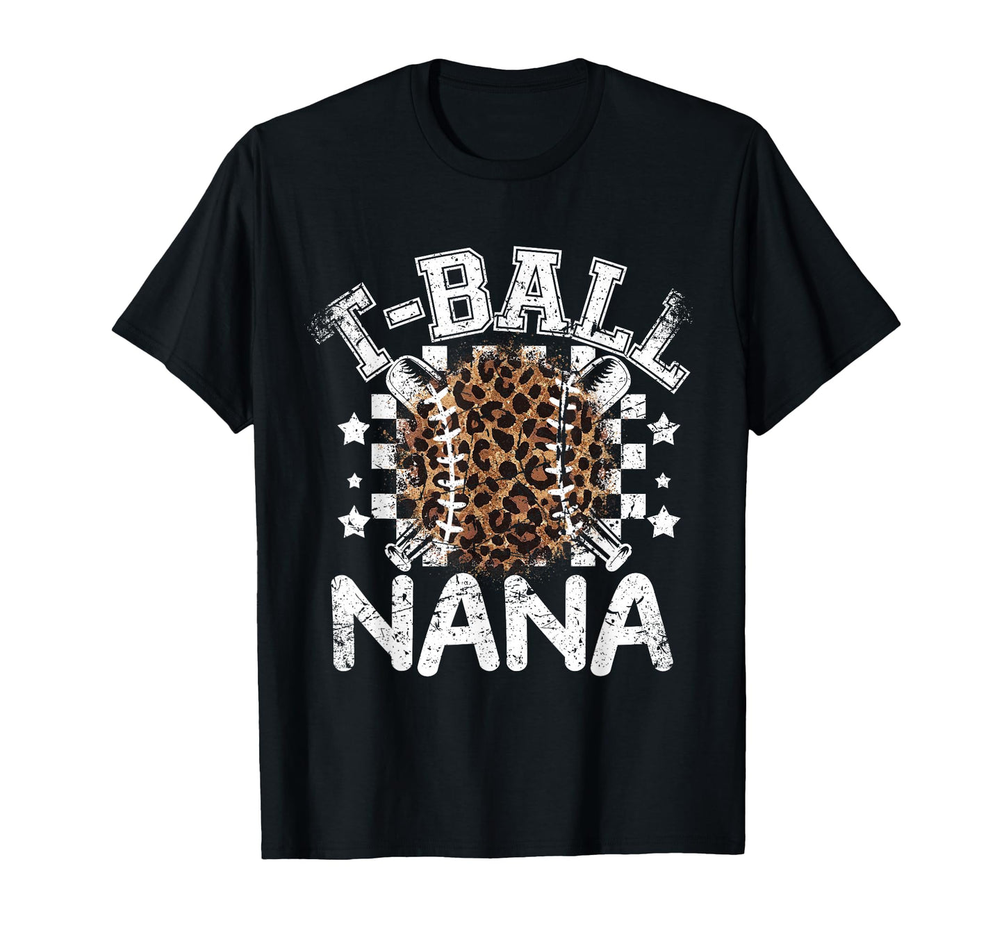 T Ball Teeball Nana Leopard T-Shirt - Casual Everyday Wear for Adults - T-Shirt, Sweatshirt, Hoodie