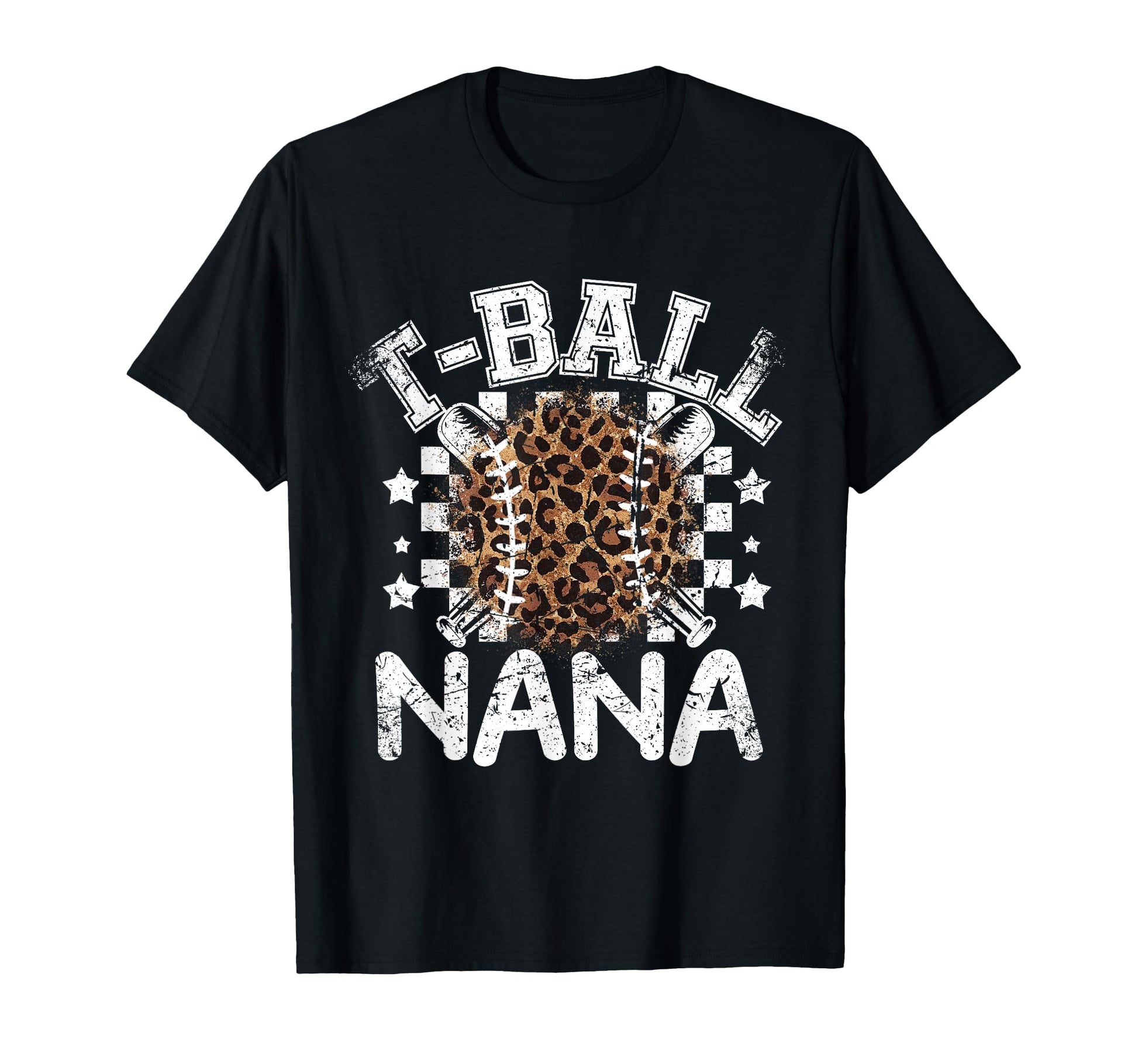 T Ball Teeball Nana Leopard T-Shirt - Casual Everyday Wear for Adults - T-Shirt, Sweatshirt, Hoodie
