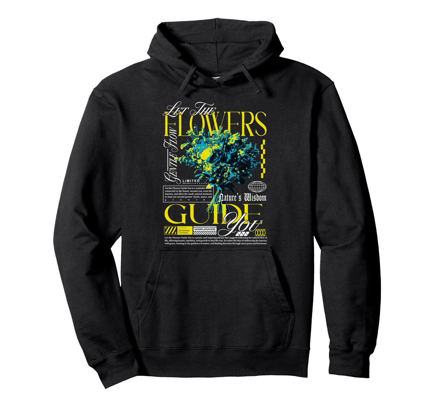 Y2K Flowers Bold Urban Graffiti Aesthetic Hoodie - Unique Graphic Men Women - T-Shirt, Sweatshirt, Hoodie