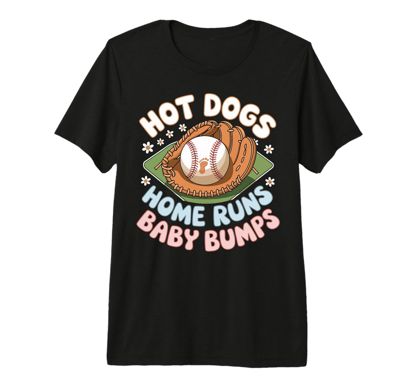 Hot Dogs Home Runs Bumps Tri Blend T-Shirt - Graphic Print for Adults - T-Shirt, Sweatshirt, Hoodie