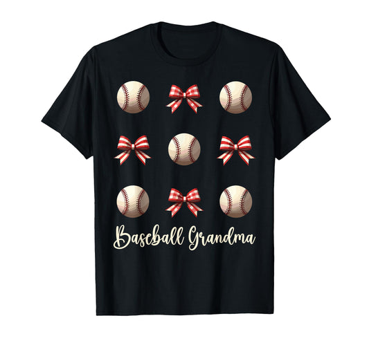 Baseball Grandma Funny Coquette Bow T-Shirt - Trendy Graphic Men Women - T-Shirt, Sweatshirt, Hoodie