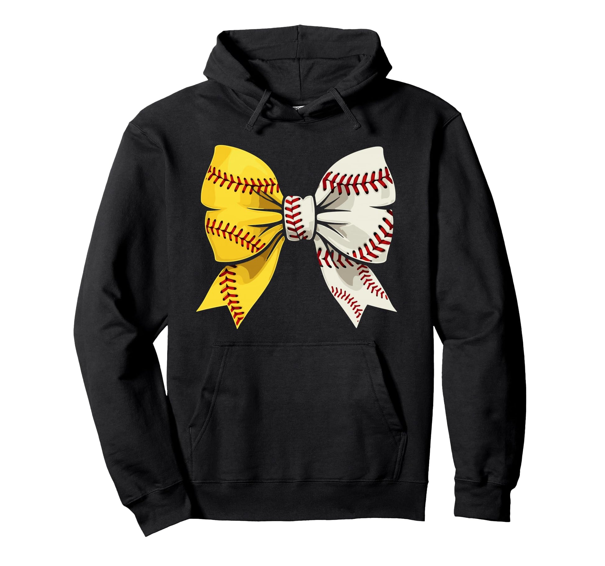 Baseball Softball Coquette Bow Hoodie - Aesthetic Graphic for Adults - T-Shirt, Sweatshirt, Hoodie