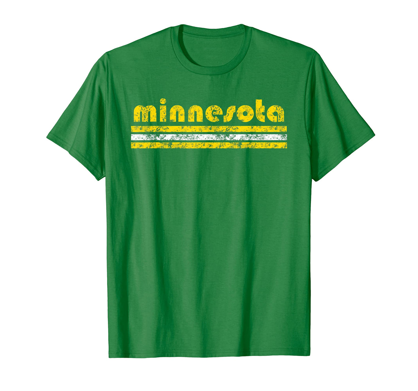Minnesota Three Stripe Weathered Green T-Shirt - Graphic Print for Adults - T-Shirt, Sweatshirt, Hoodie