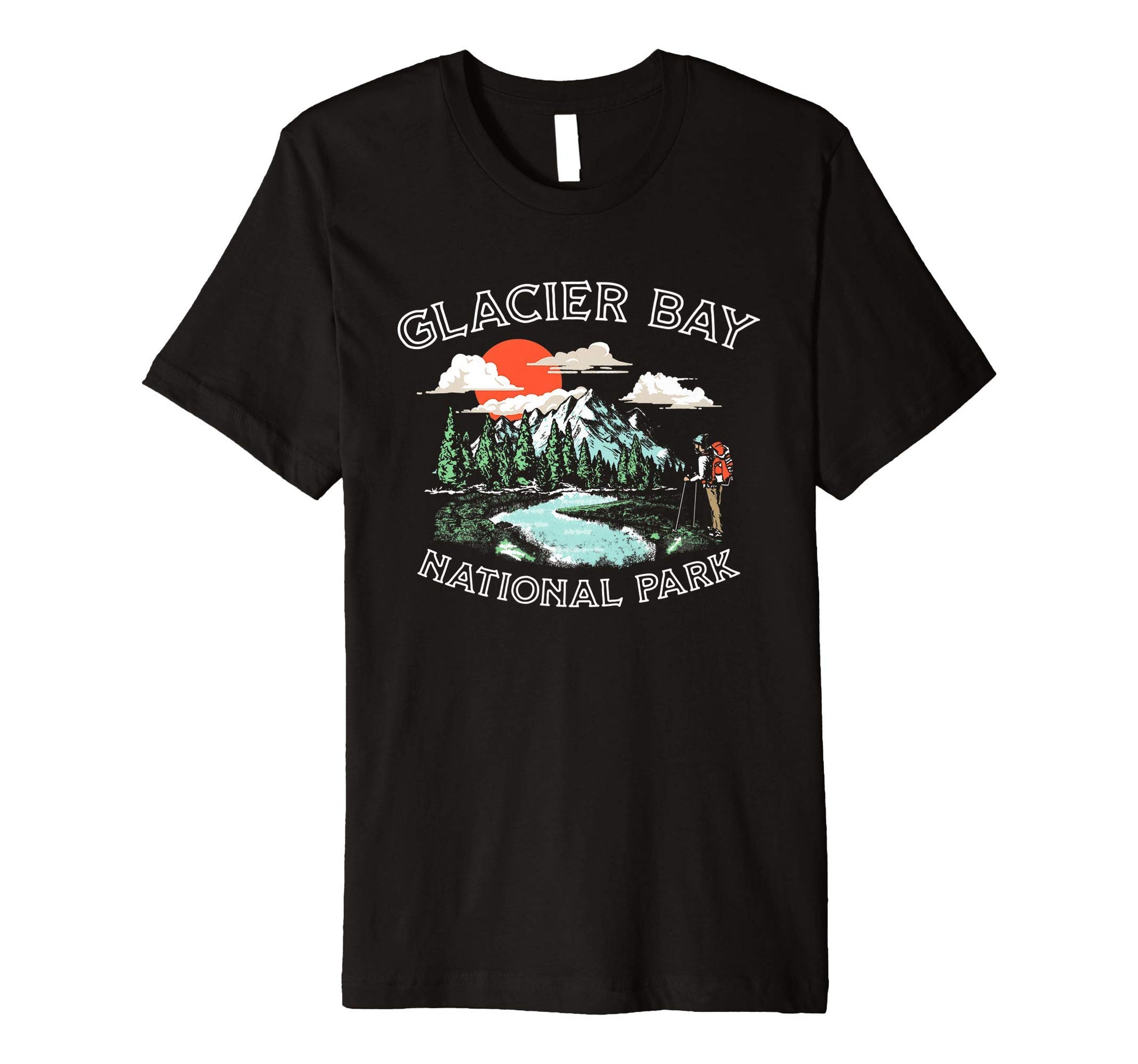 Glacier Bay National Park Alaska Hiker T-Shirt - Trendy Graphic Unisex - T-Shirt, Sweatshirt, Hoodie
