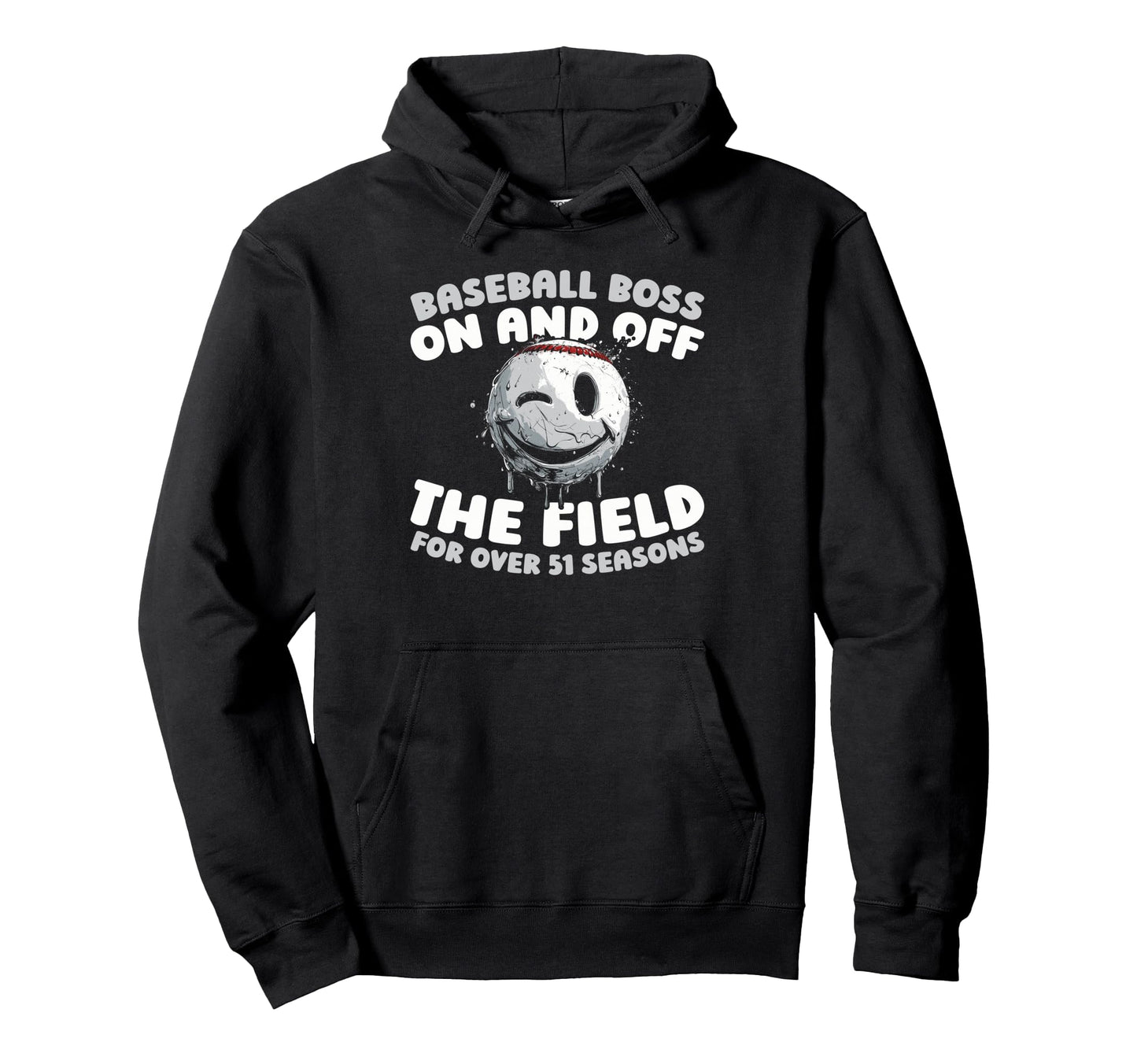 51 Years Old Baseballer Team Sport Hoodie - Graphic Print Men Women - T-Shirt, Sweatshirt, Hoodie