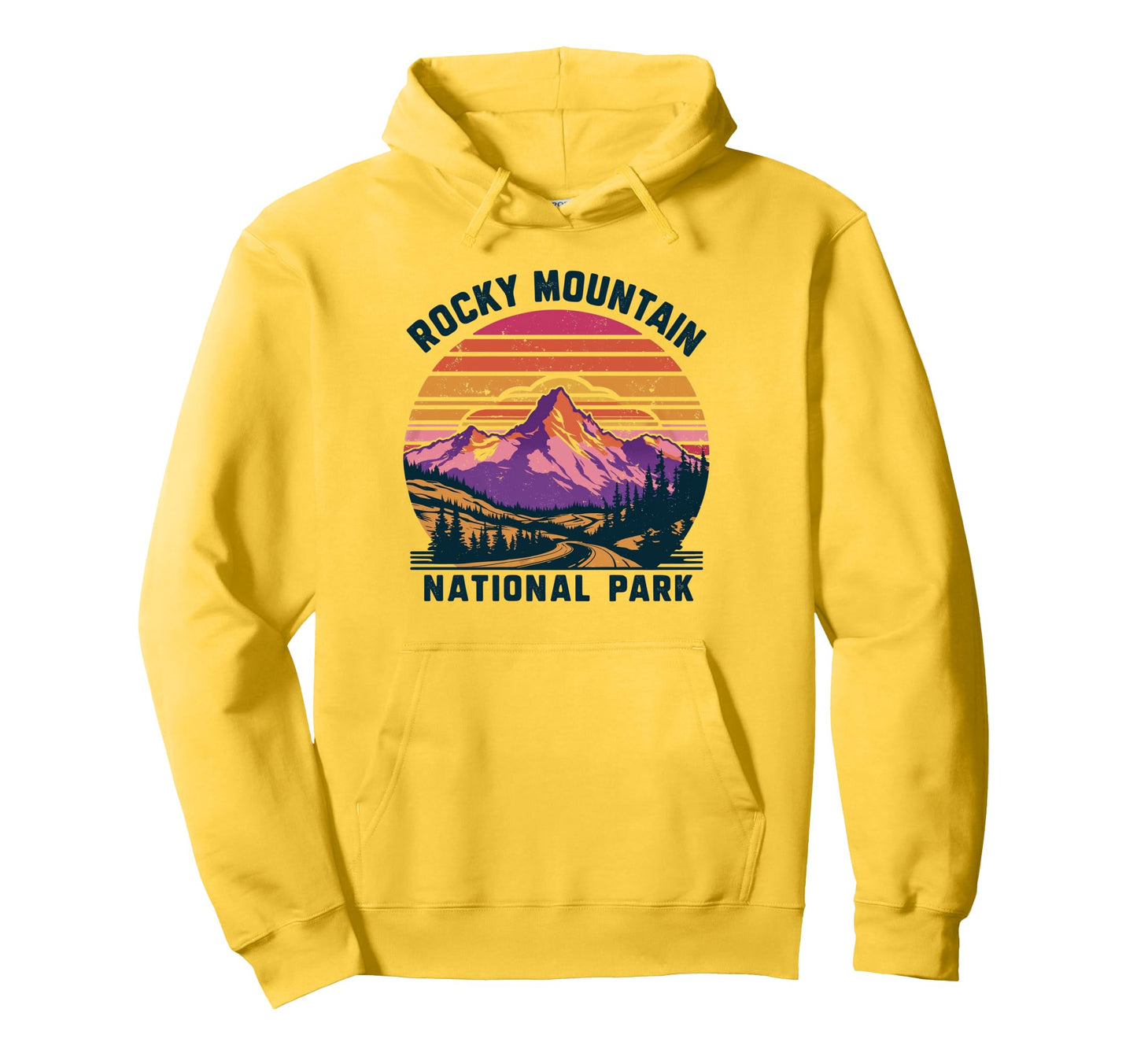 Rocky Mountain National Park Sunset Hoodie - Streetwear Style for Adults - T-Shirt, Sweatshirt, Hoodie