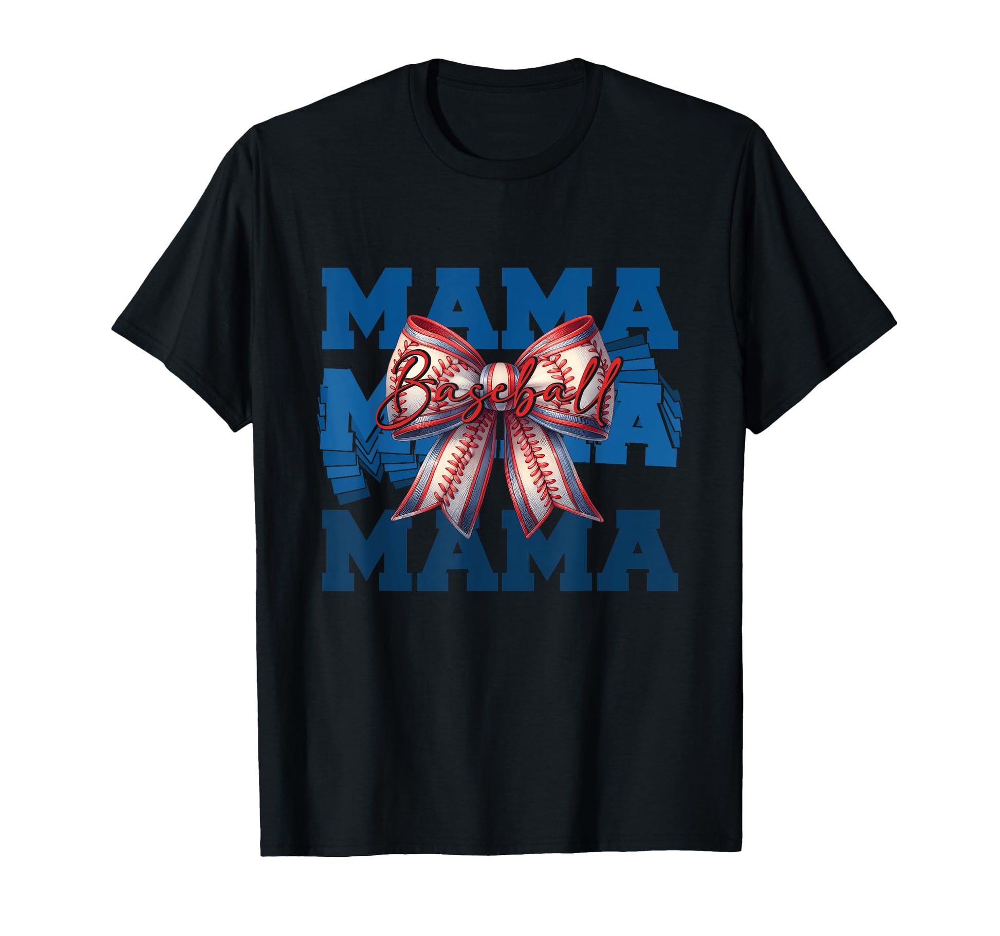 Baseball Mama Coquette Bow T-Shirt - Fun Novelty Design for Adults - T-Shirt, Sweatshirt, Hoodie