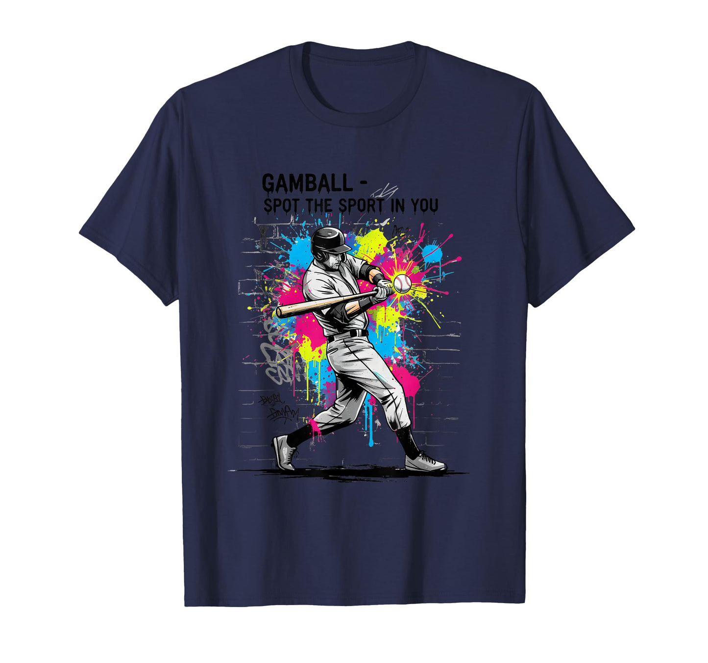 Baseball Power Swing Street Art Sports T-Shirt - Trendy Graphic Men Women - T-Shirt, Sweatshirt, Hoodie