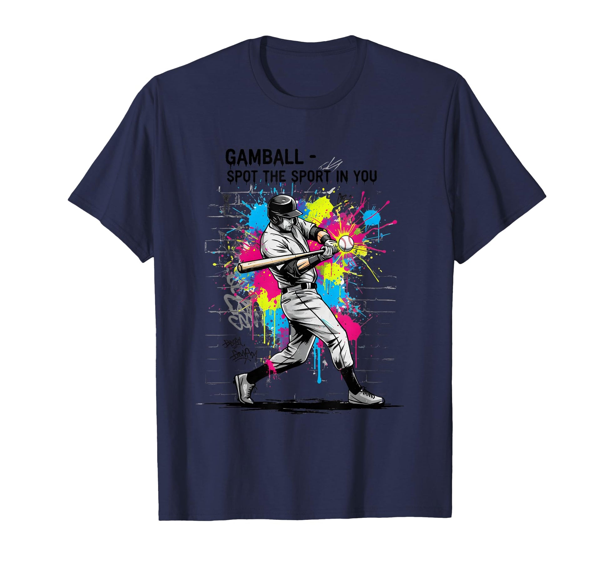 Baseball Power Swing Street Art Sports T-Shirt - Trendy Graphic Men Women - T-Shirt, Sweatshirt, Hoodie