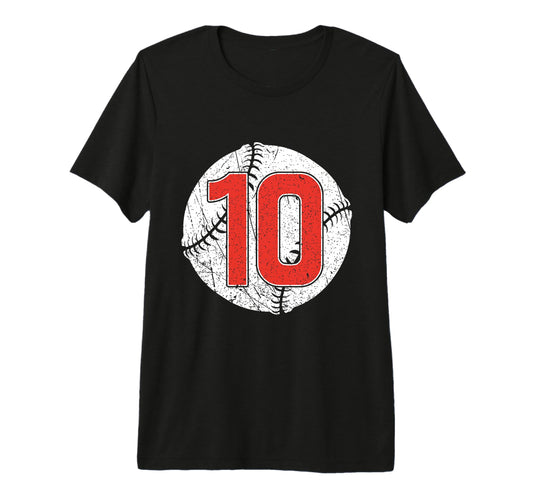 Baseball Birthday 10Th Birthday Party T-Shirt - Aesthetic Graphic Unisex - T-Shirt, Sweatshirt, Hoodie