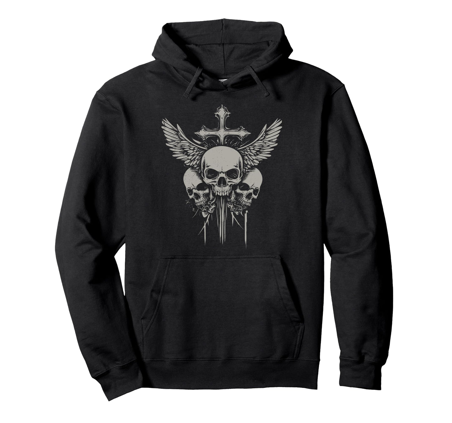 Skull Cross Y2K Grunge Aesthetic Alt Hoodie - Aesthetic Graphic Unisex - T-Shirt, Sweatshirt, Hoodie