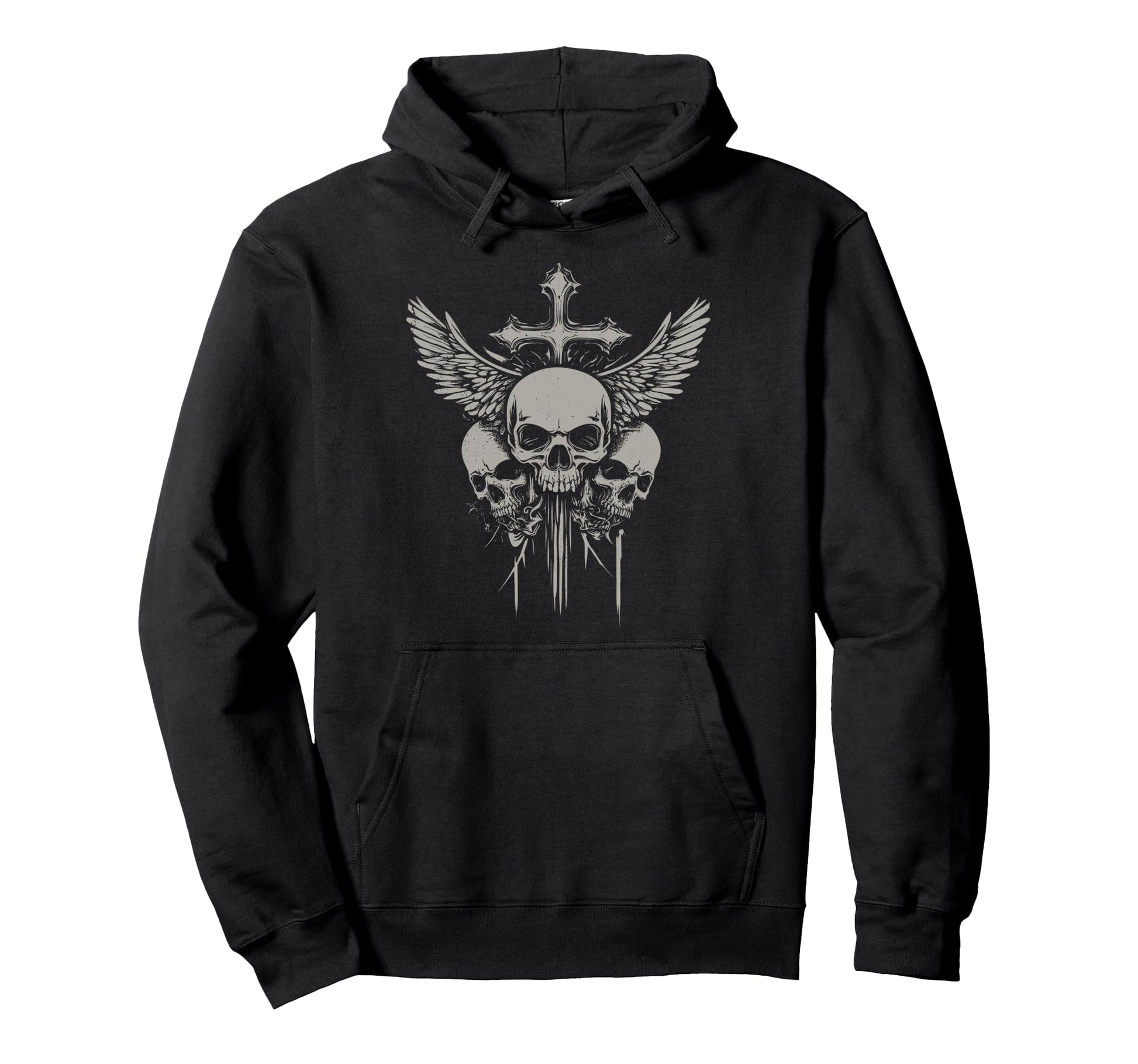 Skull Cross Y2K Grunge Aesthetic Alt Hoodie - Aesthetic Graphic Unisex - T-Shirt, Sweatshirt, Hoodie