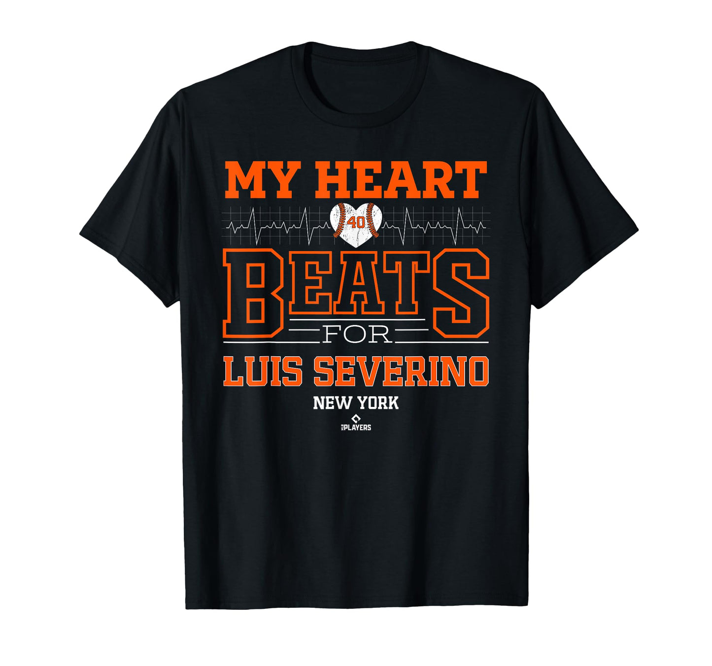My Heart Beats Luis Severino New York T-Shirt - Novelty Apparel for Adults - T-Shirt, Sweatshirt, Hoodie