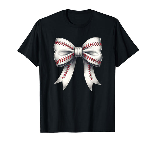 Baseball Coquette Bow Mom Mama T-Shirt - Unique Graphic Men Women - T-Shirt, Sweatshirt, Hoodie