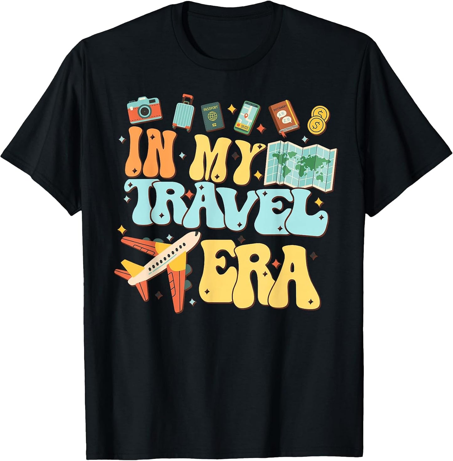 In My Travel Era Funny Traveler Summer Vacation - Adult & Kids T-Shirts, Sweatshirts & Hoodies apparel design preview 1
