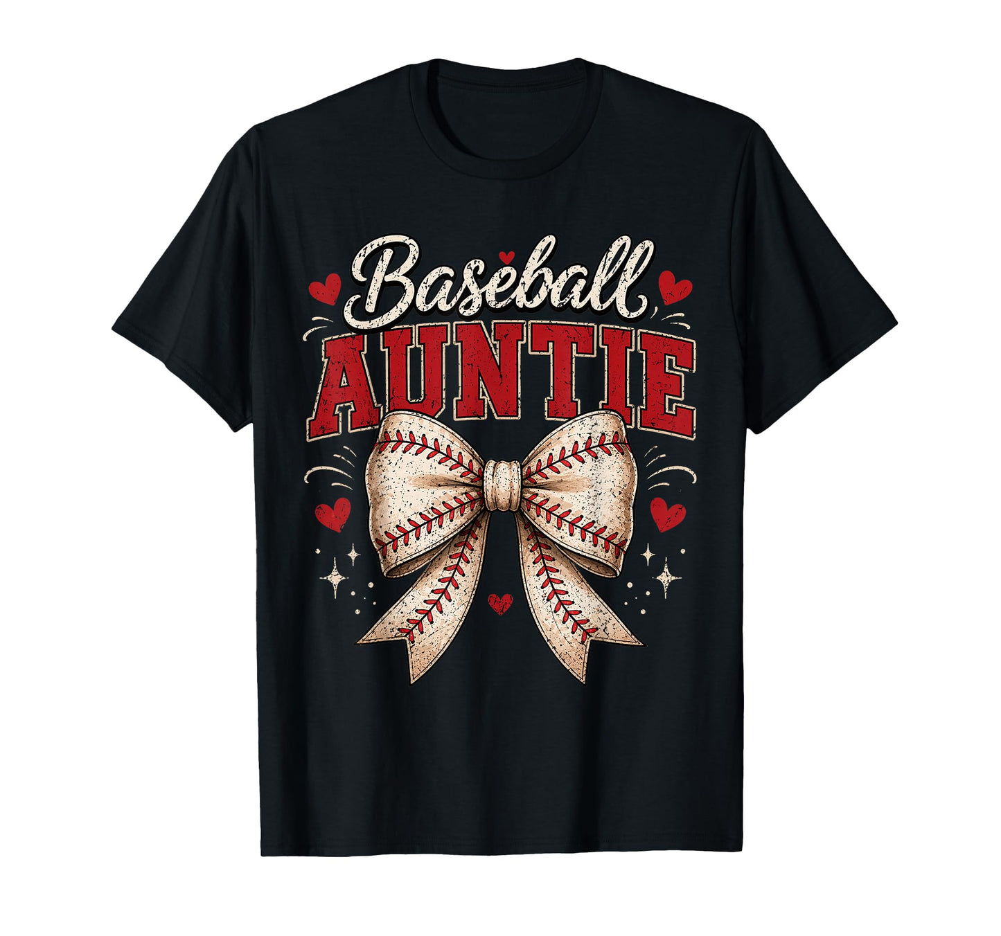 Baseball Auntie Coquette Bow Mothers Day T-Shirt - Trendy Graphic Unisex - T-Shirt, Sweatshirt, Hoodie