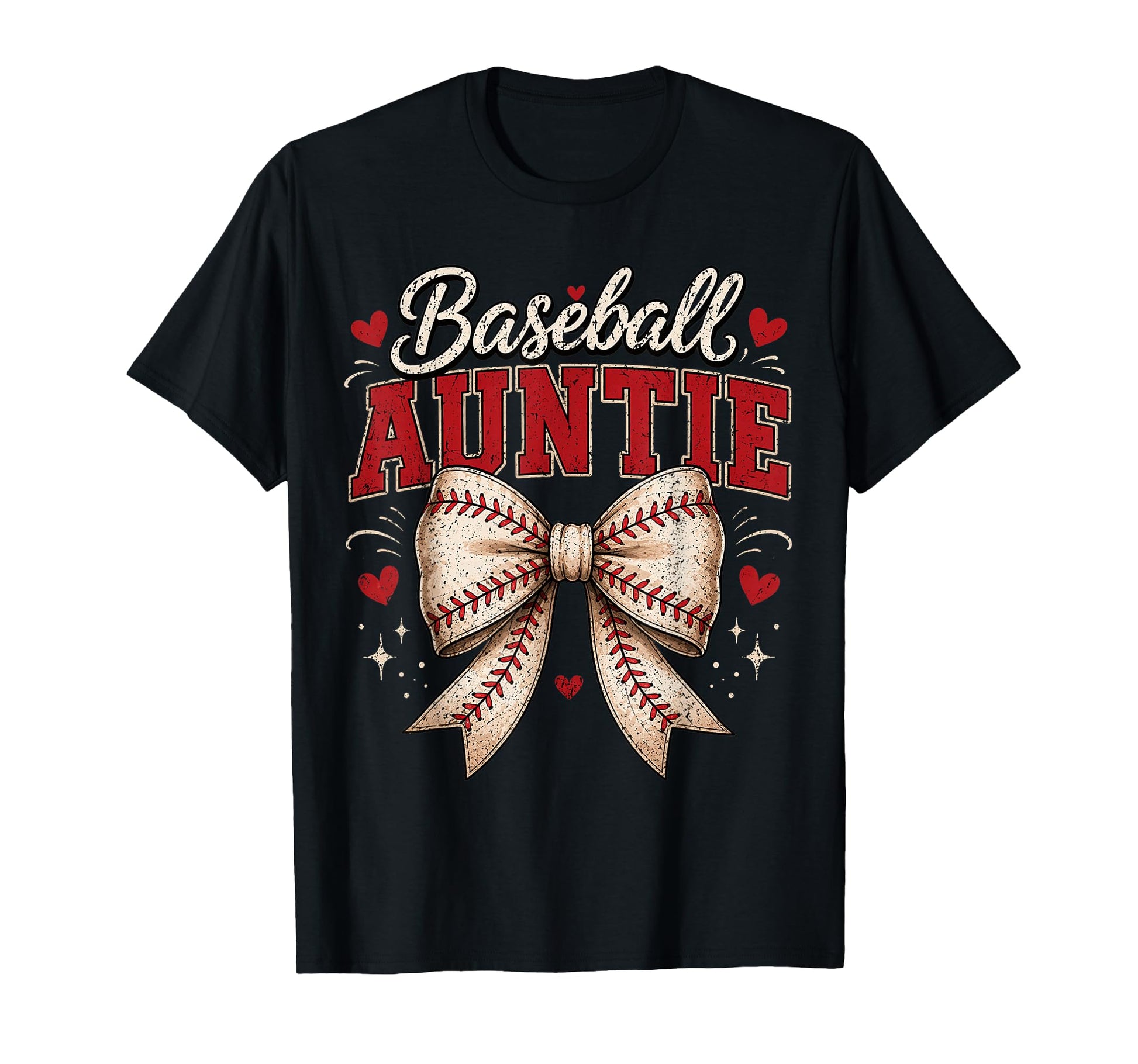 Baseball Auntie Coquette Bow Mothers Day T-Shirt - Trendy Graphic Unisex - T-Shirt, Sweatshirt, Hoodie