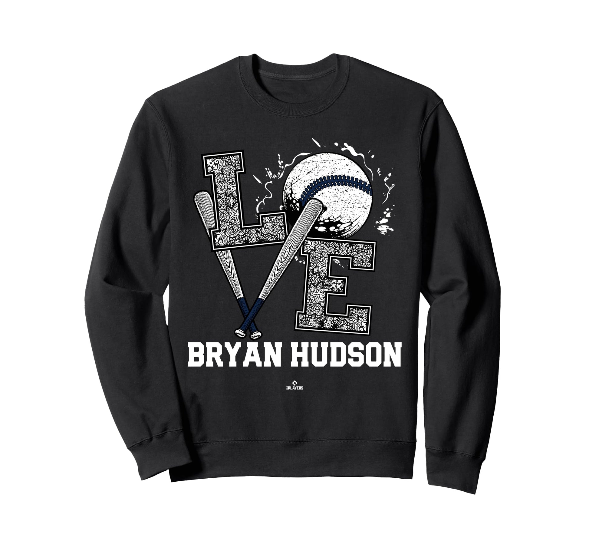 Distressed Baseball Love Bryan Sweatshirt - Fun Novelty Design Men Women - T-Shirt, Sweatshirt, Hoodie