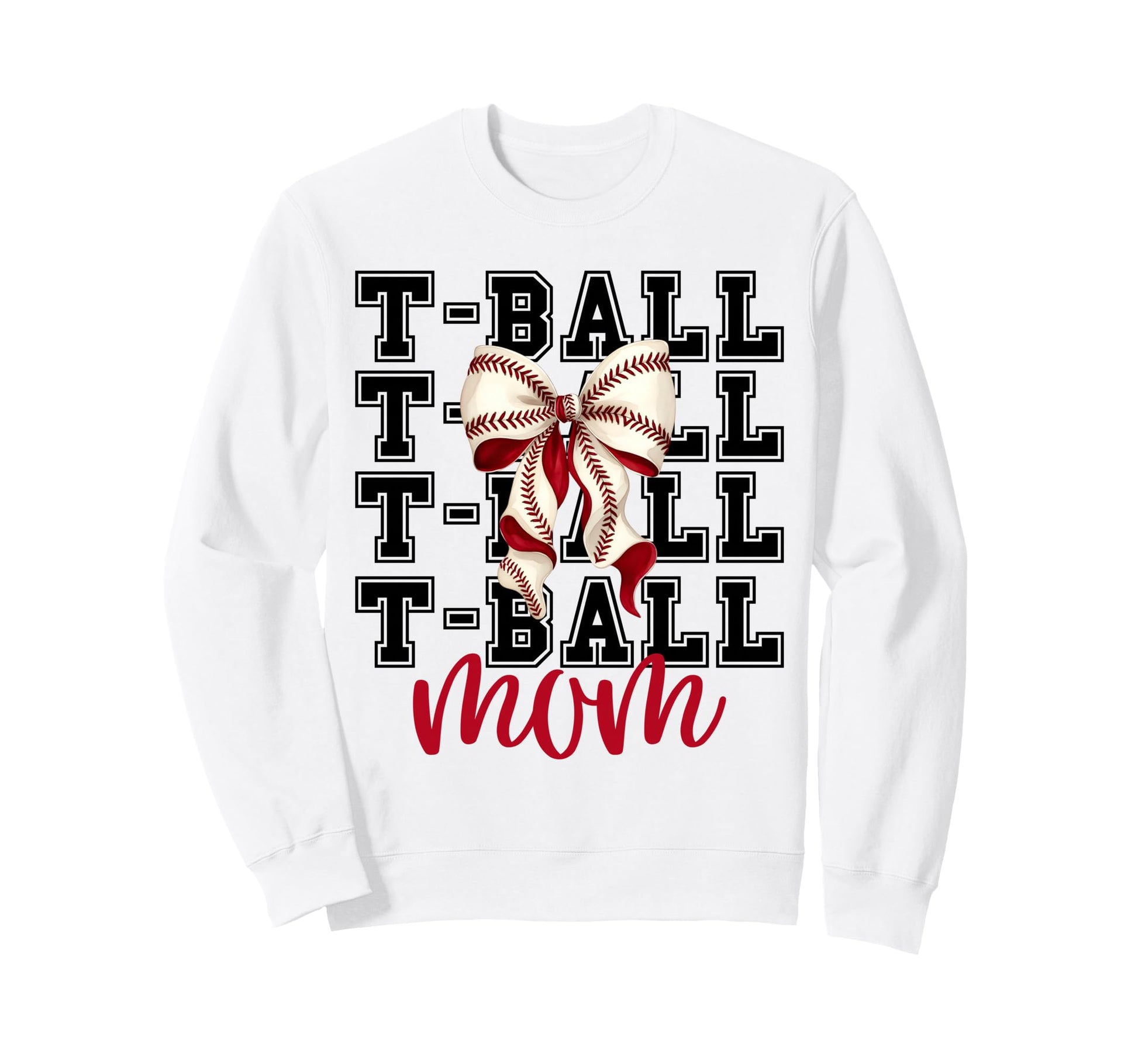 Tball Mom Teeball T Ball Coquette Sweatshirt - Custom Art Print for Adults - T-Shirt, Sweatshirt, Hoodie