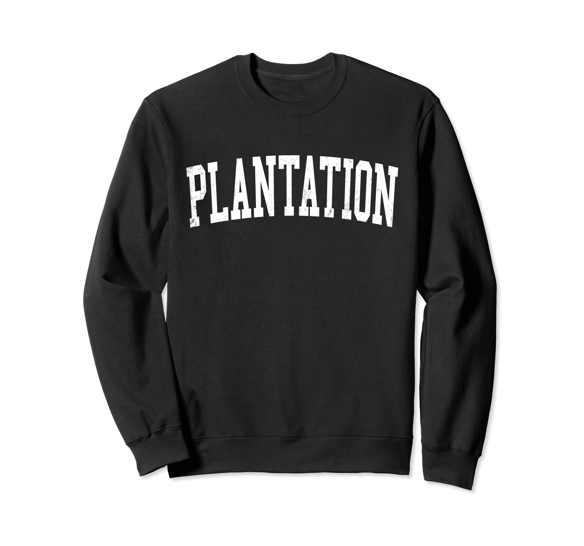 Plantation Fl Distressed White Sweatshirt - Streetwear Style for Adults - T-Shirt, Sweatshirt, Hoodie