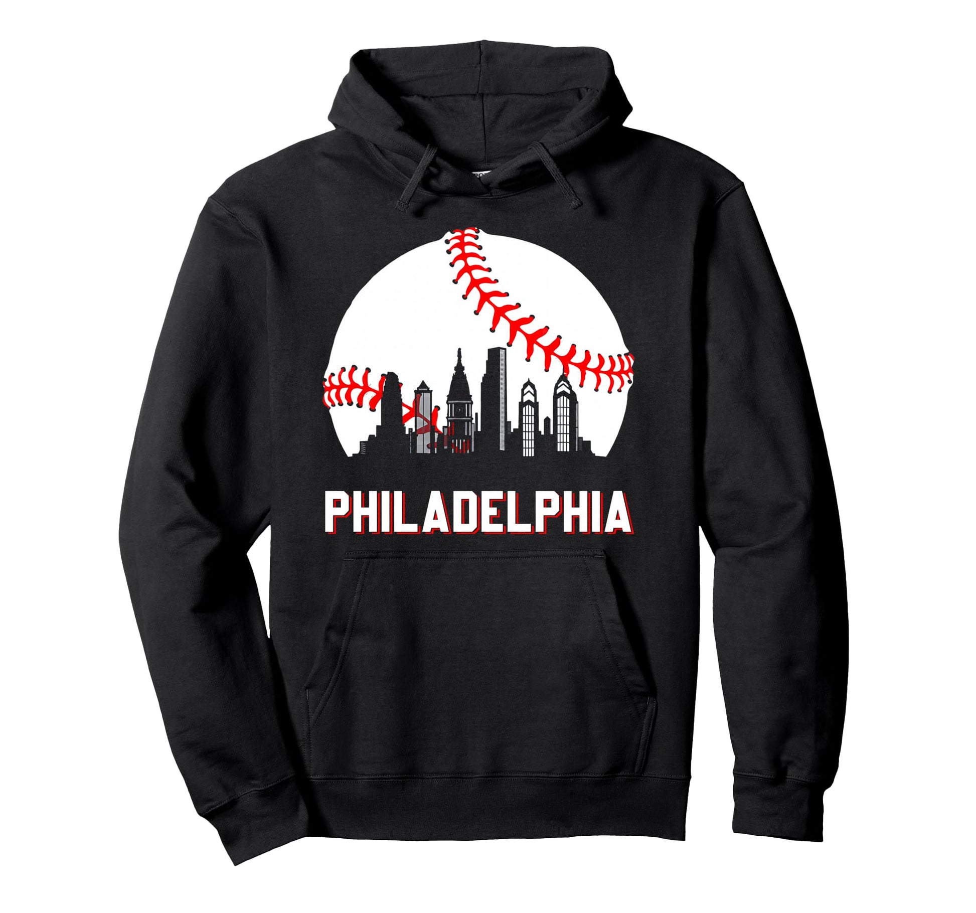 Distressed Philly Baseball Lovers Hoodie - Novelty Apparel for Adults - T-Shirt, Sweatshirt, Hoodie