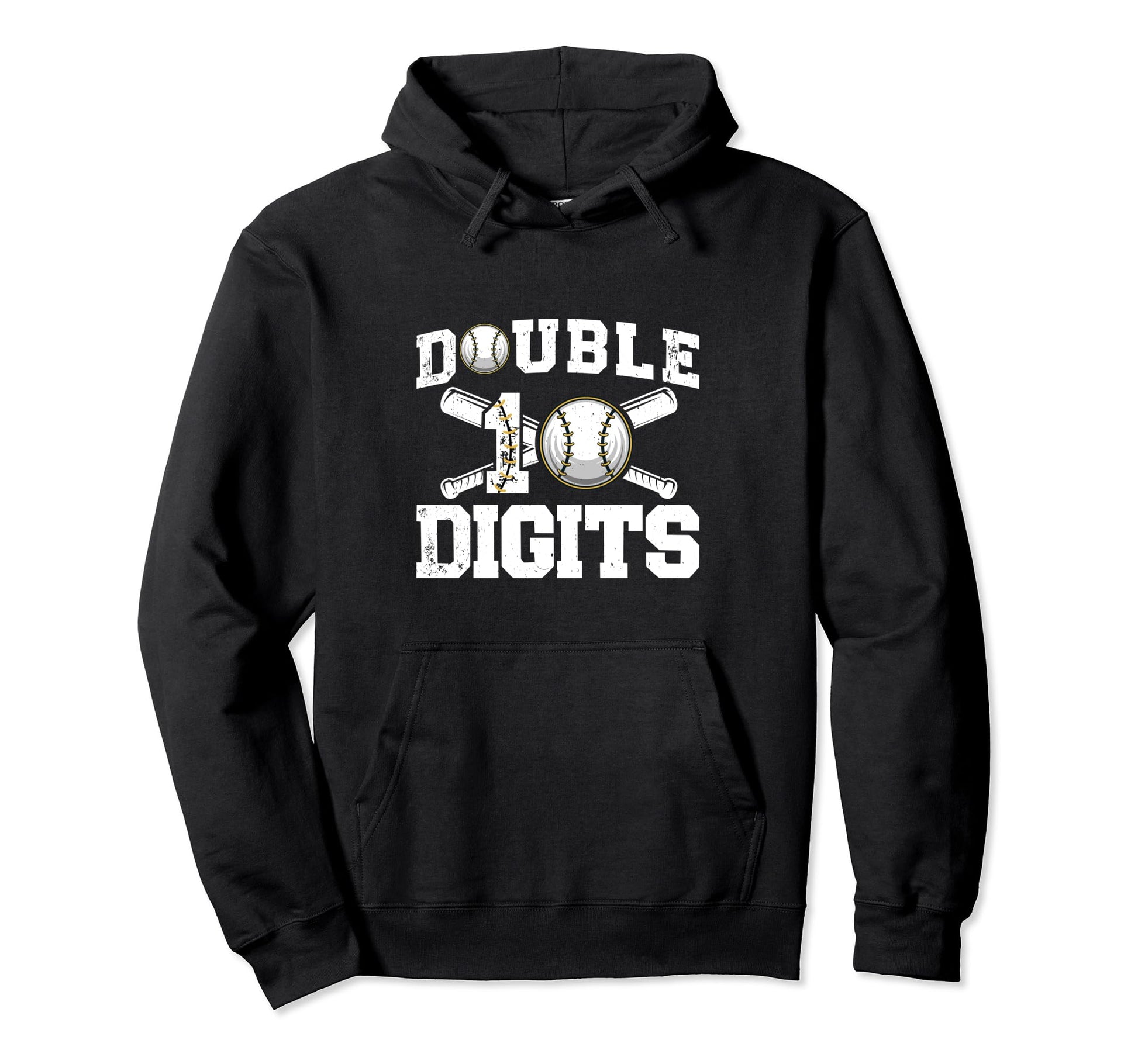 Baseball Fan 10Th Birthday Hoodie - Casual Everyday Wear Unisex - T-Shirt, Sweatshirt, Hoodie