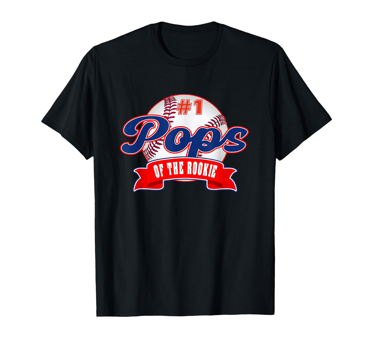 Pops Rookie Year 1St Birthday Baseball T-Shirt - Unique Graphic Unisex - T-Shirt, Sweatshirt, Hoodie
